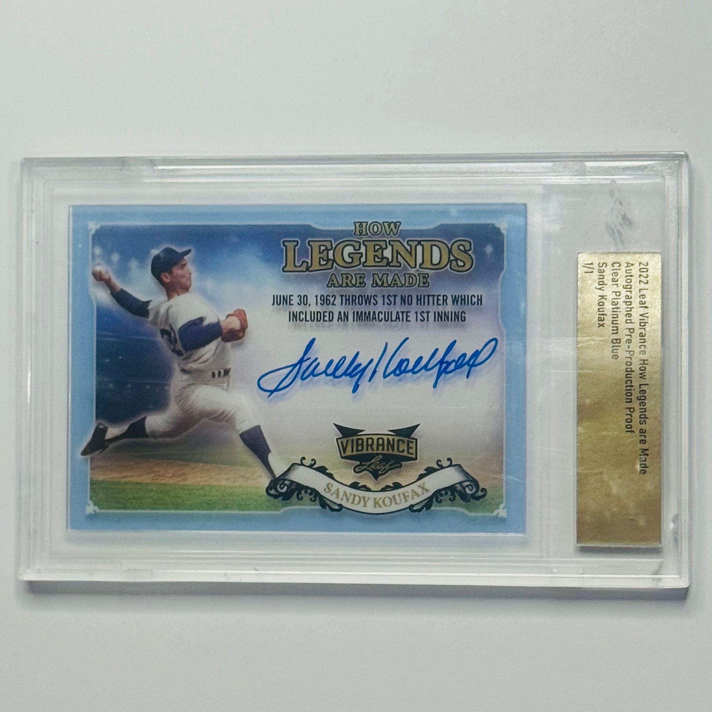 2022 Sandy Koufax- Leaf Pre-Production Proof Auto #1/1