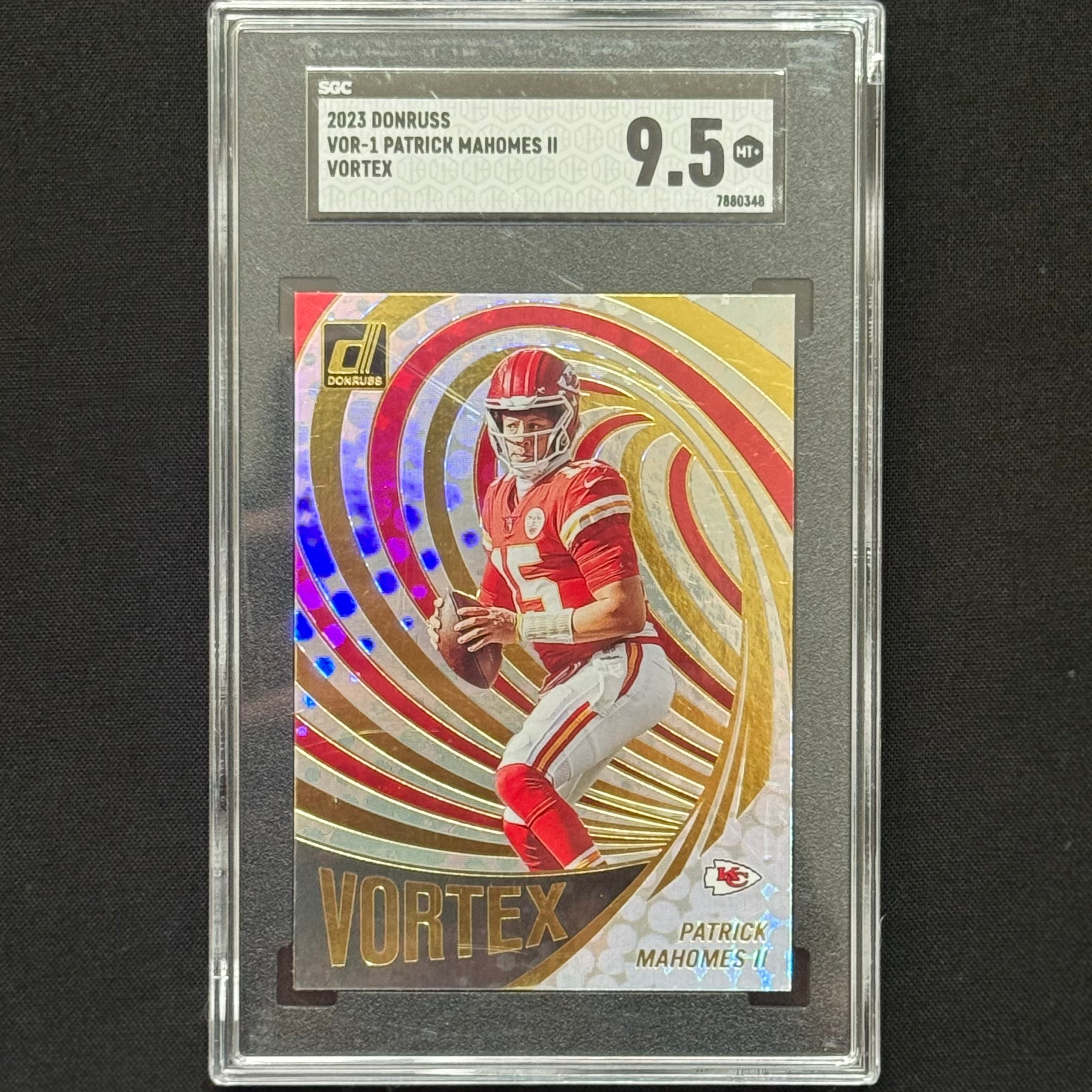 Patrick Mahomes II 2023 Donruss Vortex #VOR-1 (SGC 9.5)