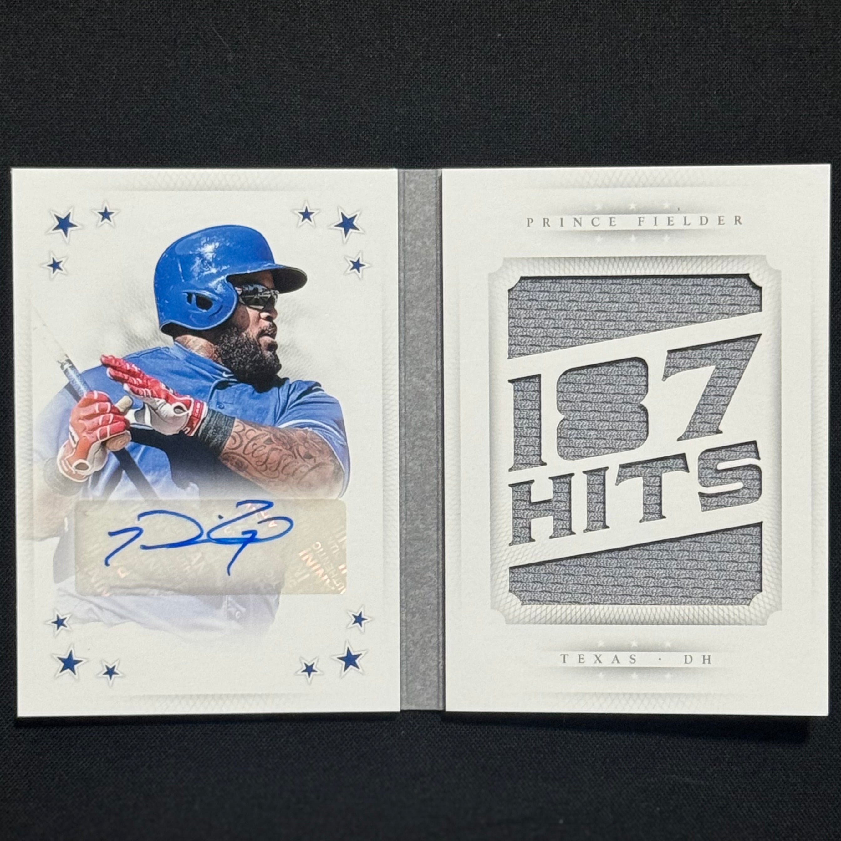 Prince Fielder 2016 National Treasures Booklet #SBMS-PF Patch Auto #/15