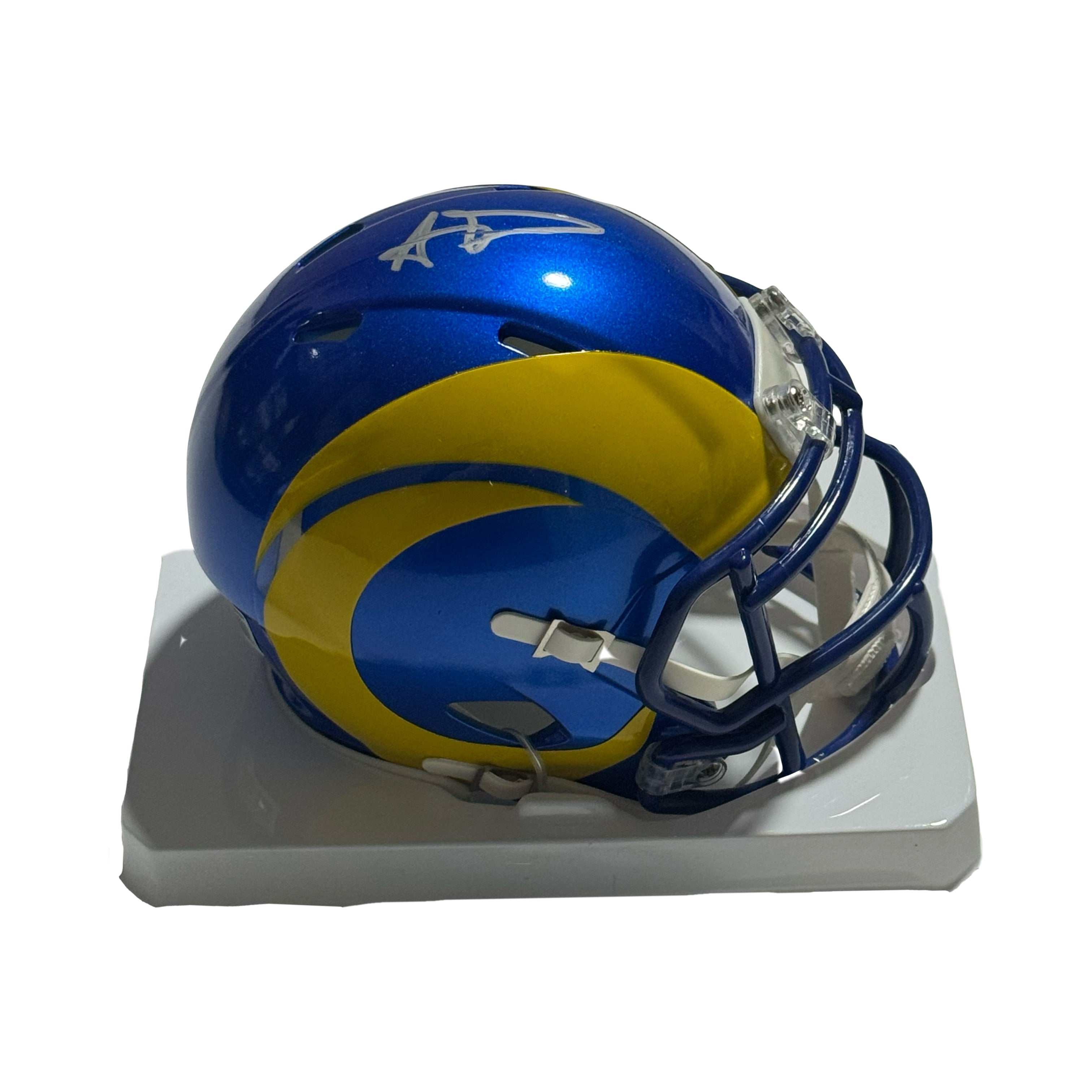Aaron Donald Signed Rams Speed Mini Helmet