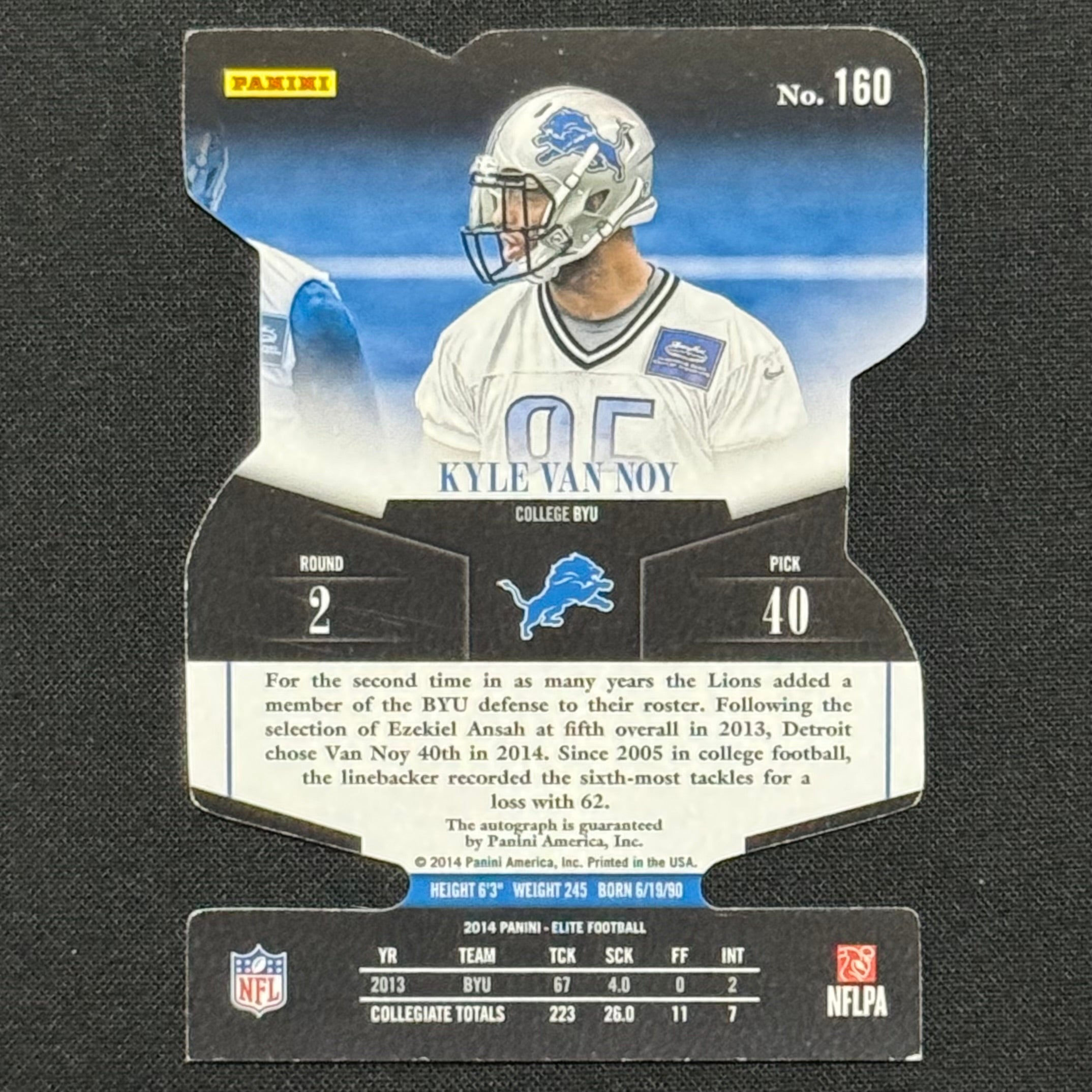 Kyle Van Noy 2014 Elite Status Die Cut #160 RC Auto #/199