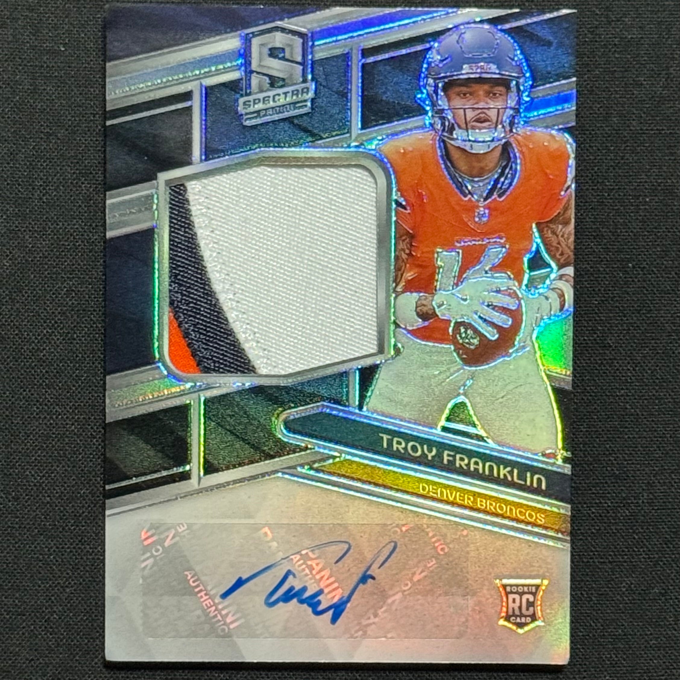 Troy Franklin 2024 Panini Spectra Prizm #212 RPA #/99