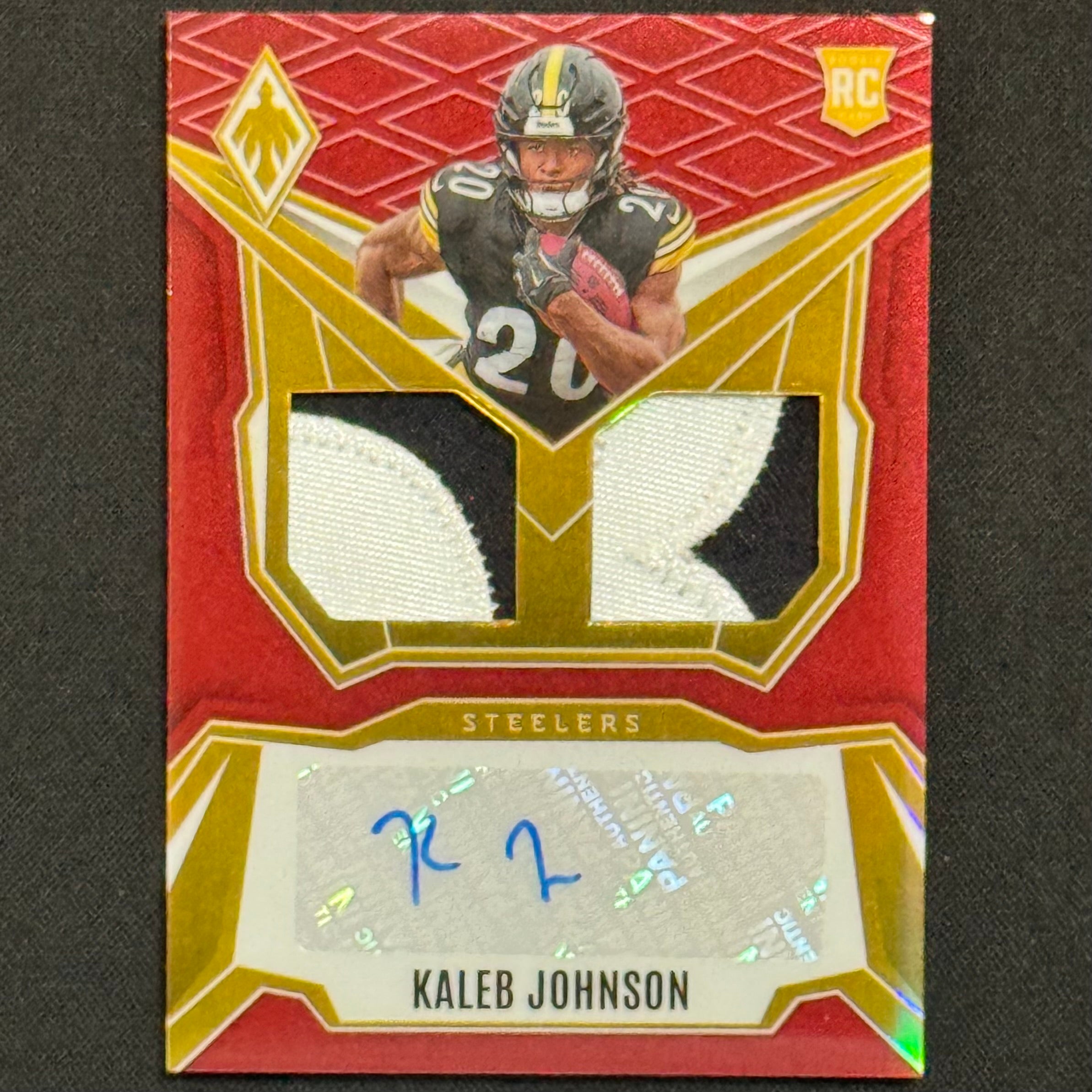 Kaleb Johnson 2025 Panini Phoenix #DRP-KJN RPA #/99