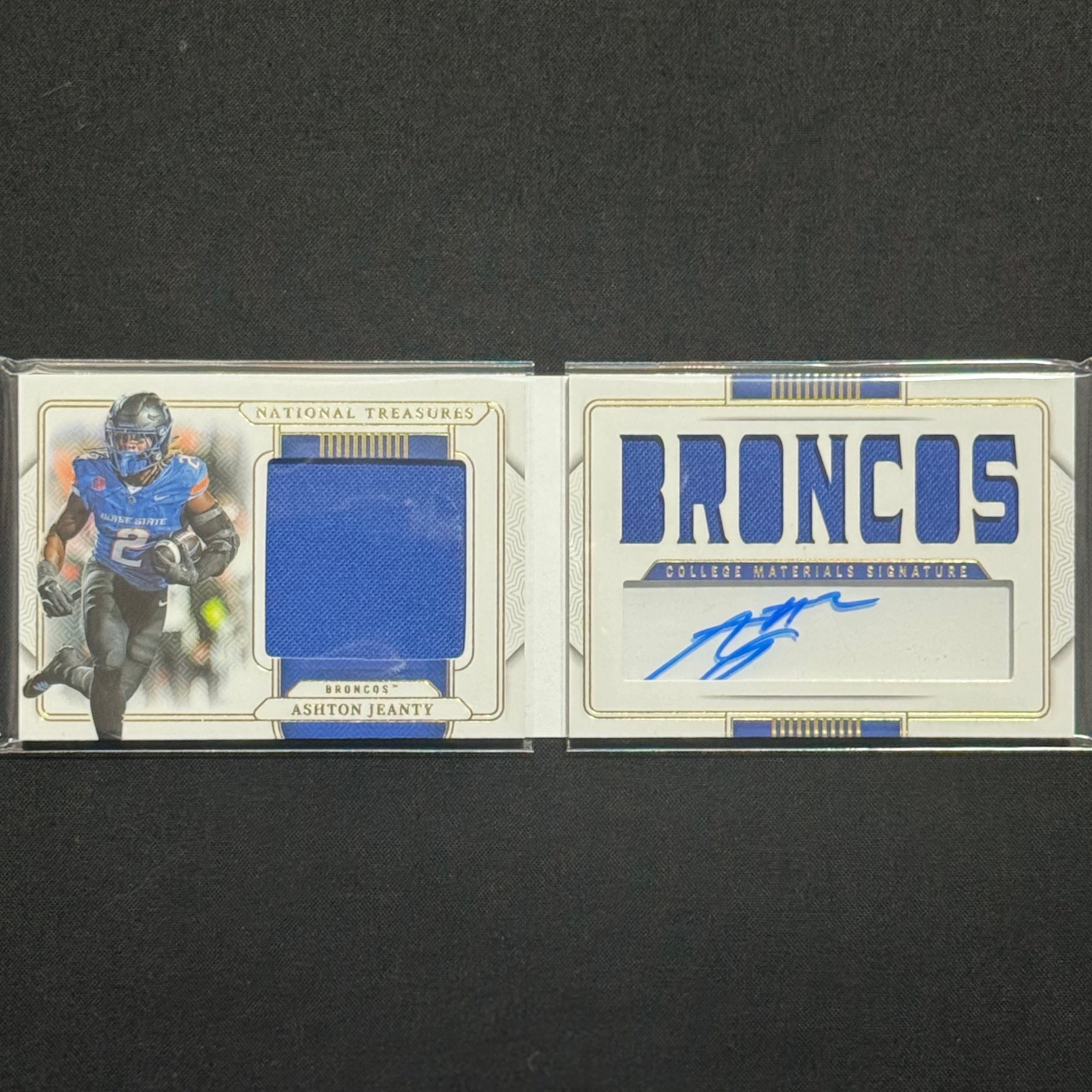 Ashton Jeanty 2025 Panini National Treasures Collegiate Booklet #CMSB-AJY RPA #/99
