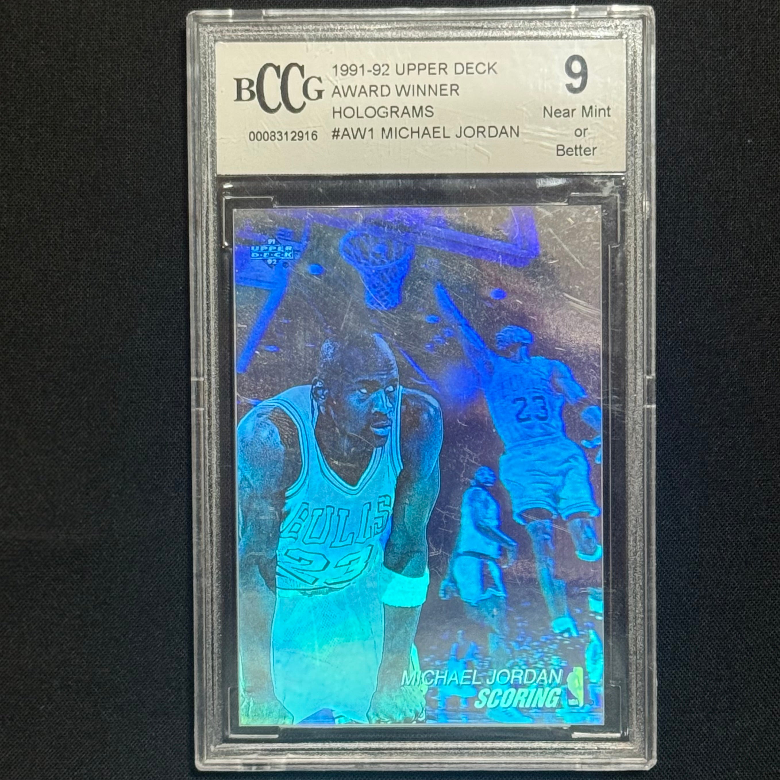 Michael Jordan 1991-92 Upper Deck Award Winner Hologram #AW1 (BCCG 9)