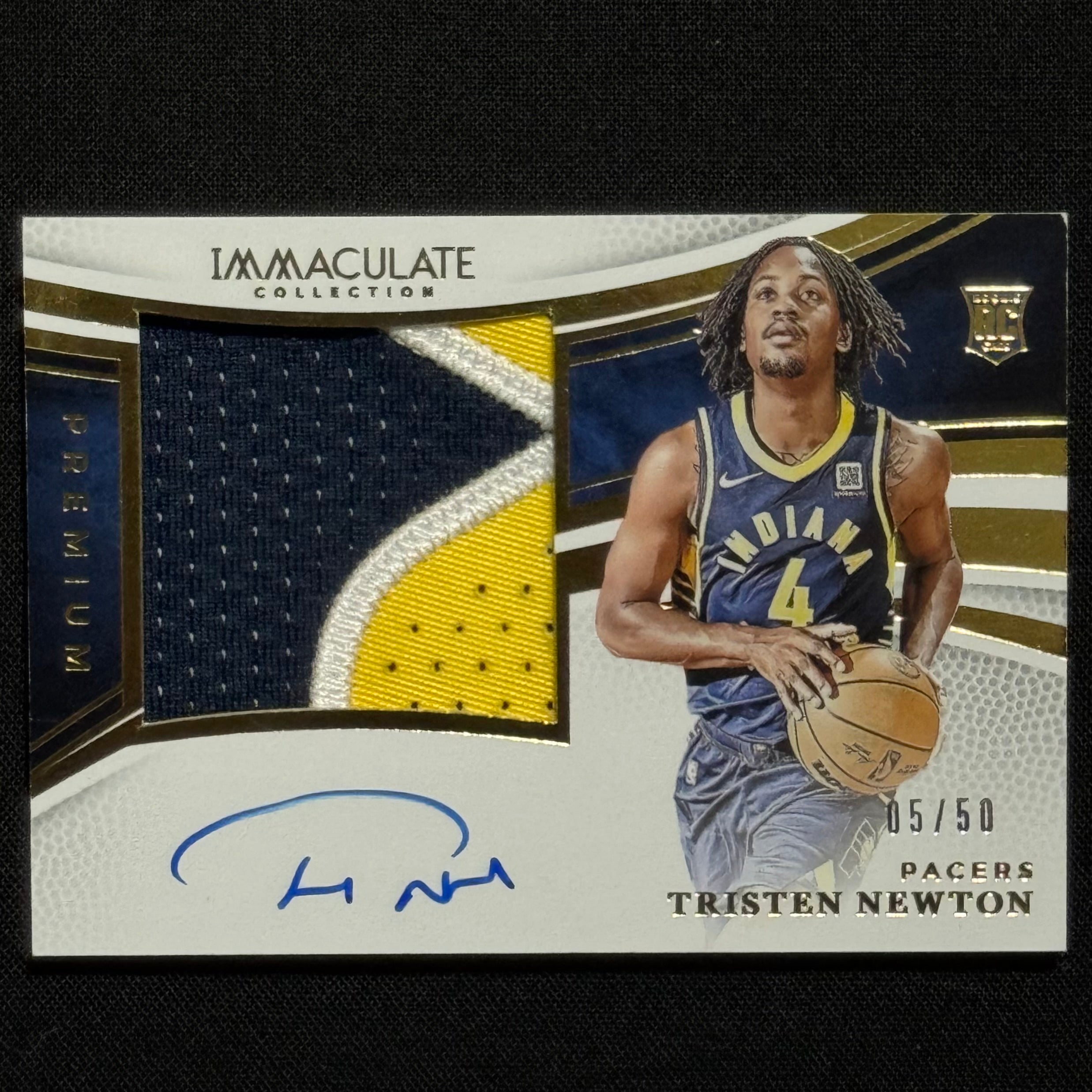 Tristen Newton 2024-25 Panini Immaculate #RPA-NEW RPA #/50