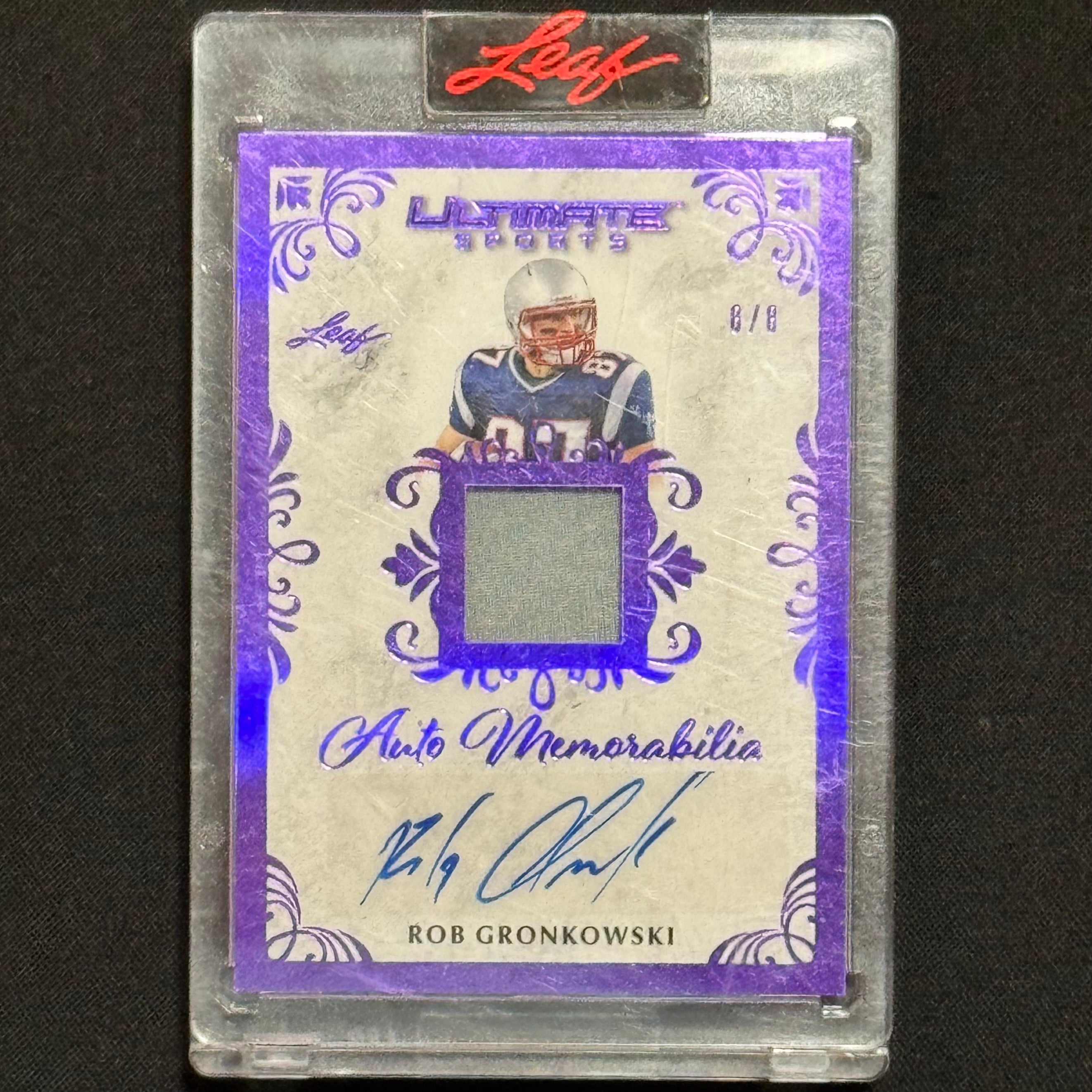 Rob Gronkowski 2024 Leaf Ultimate Sports #AM-RG Patch Auto #/8
