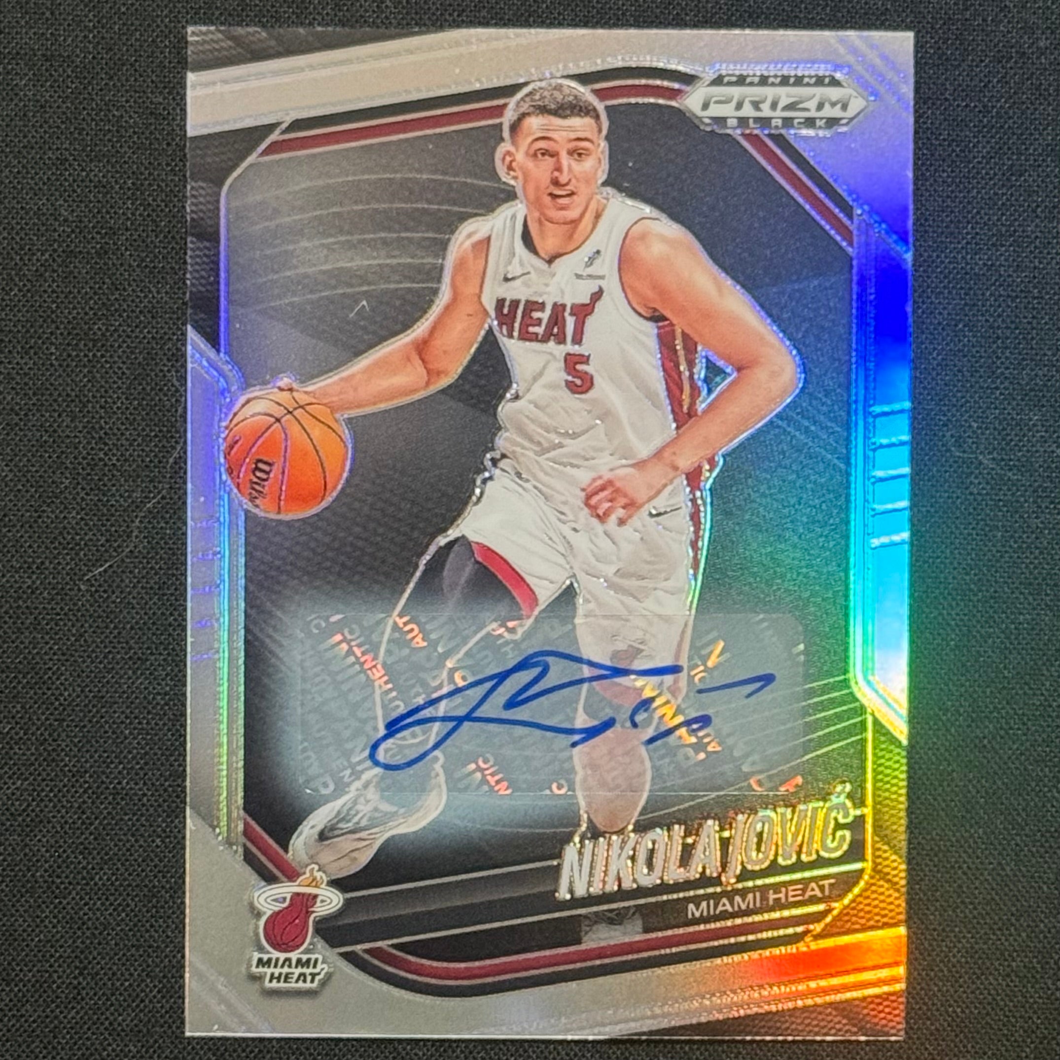 Nikola Jovic 2024-25 Prizm Black Silver Prizm #194 Auto