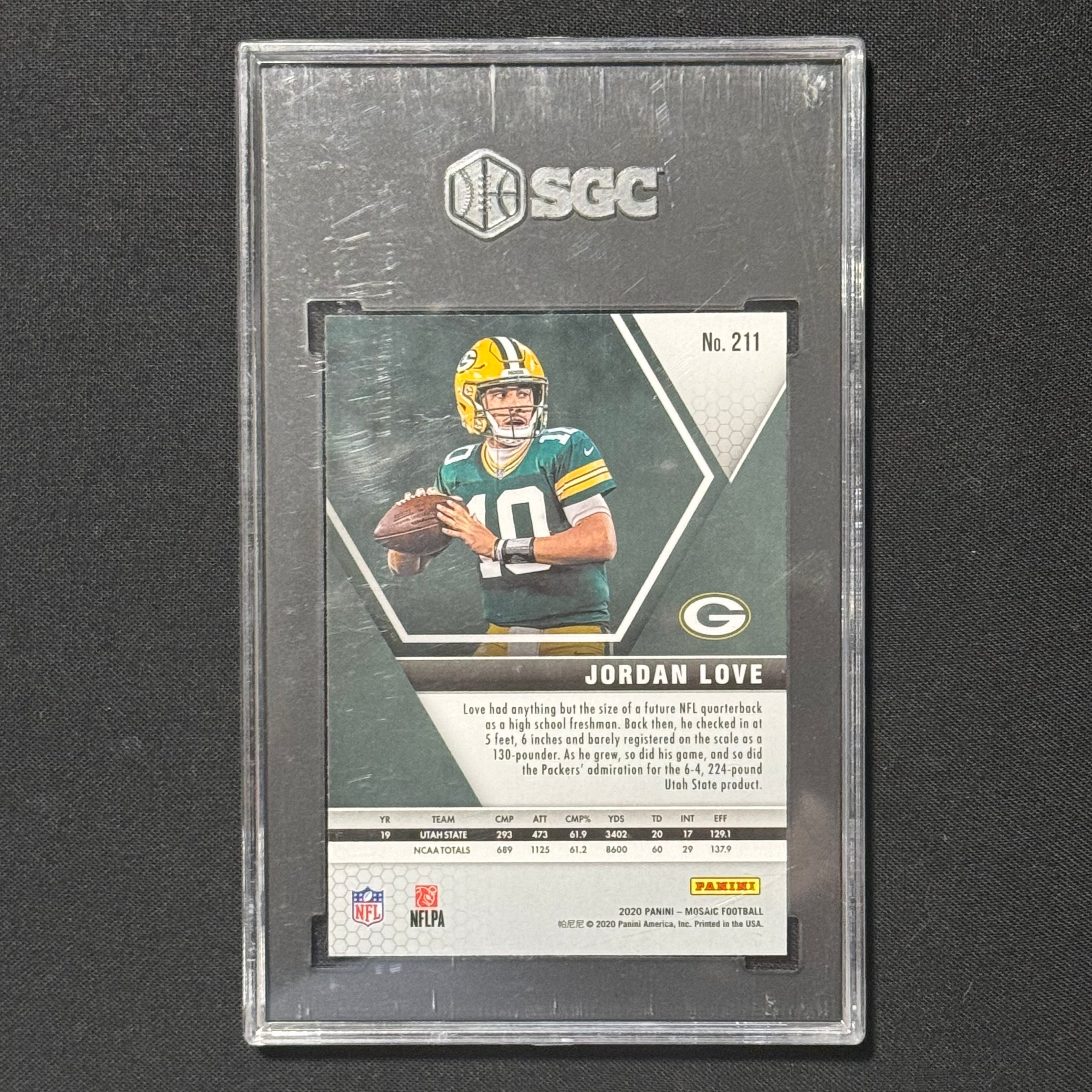Jordan Love 2020 Panini Mosaic #211 RC (SGC 10)