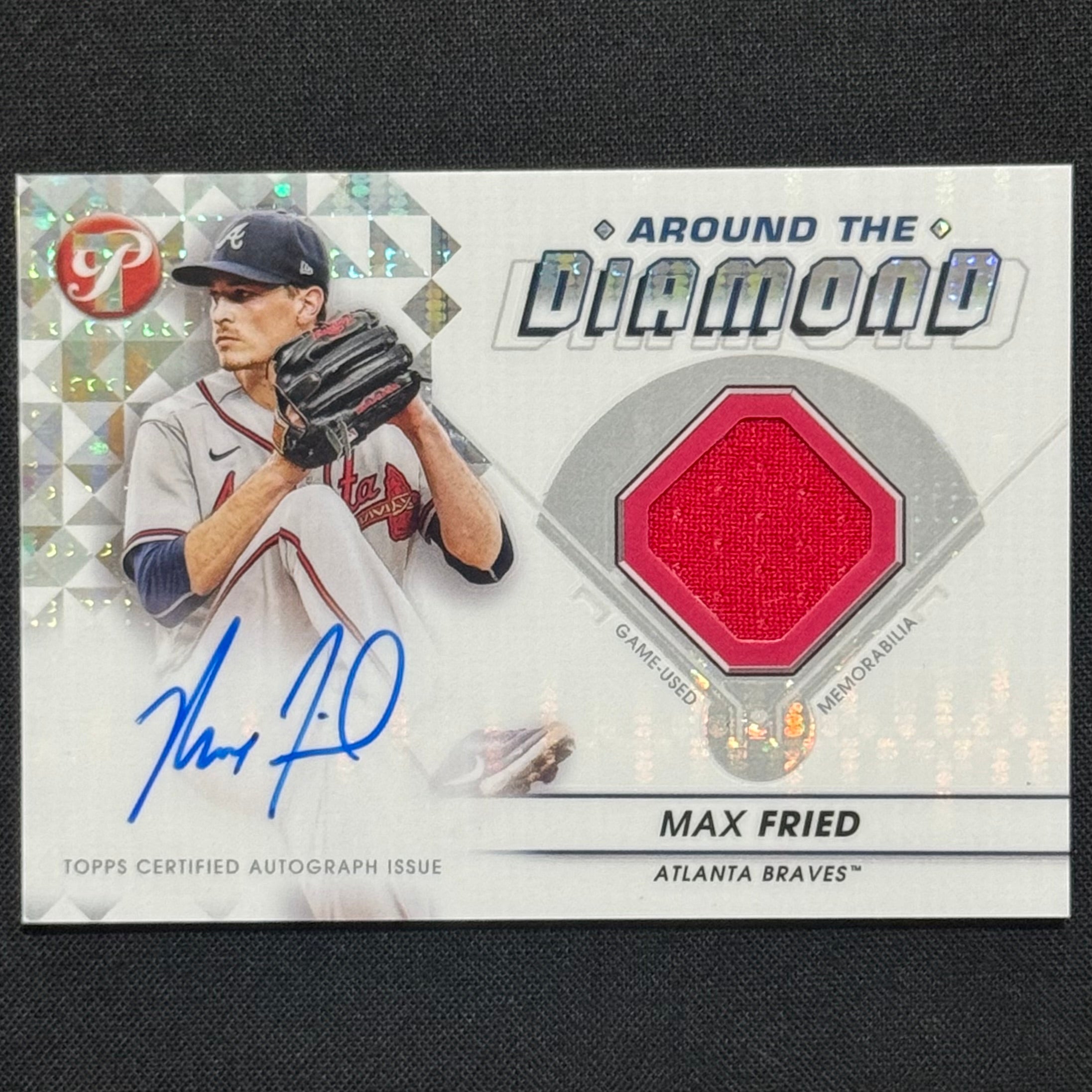 Max Fried 2023 Topps Around The Diamond #ADR-MF Patch Auto #/99