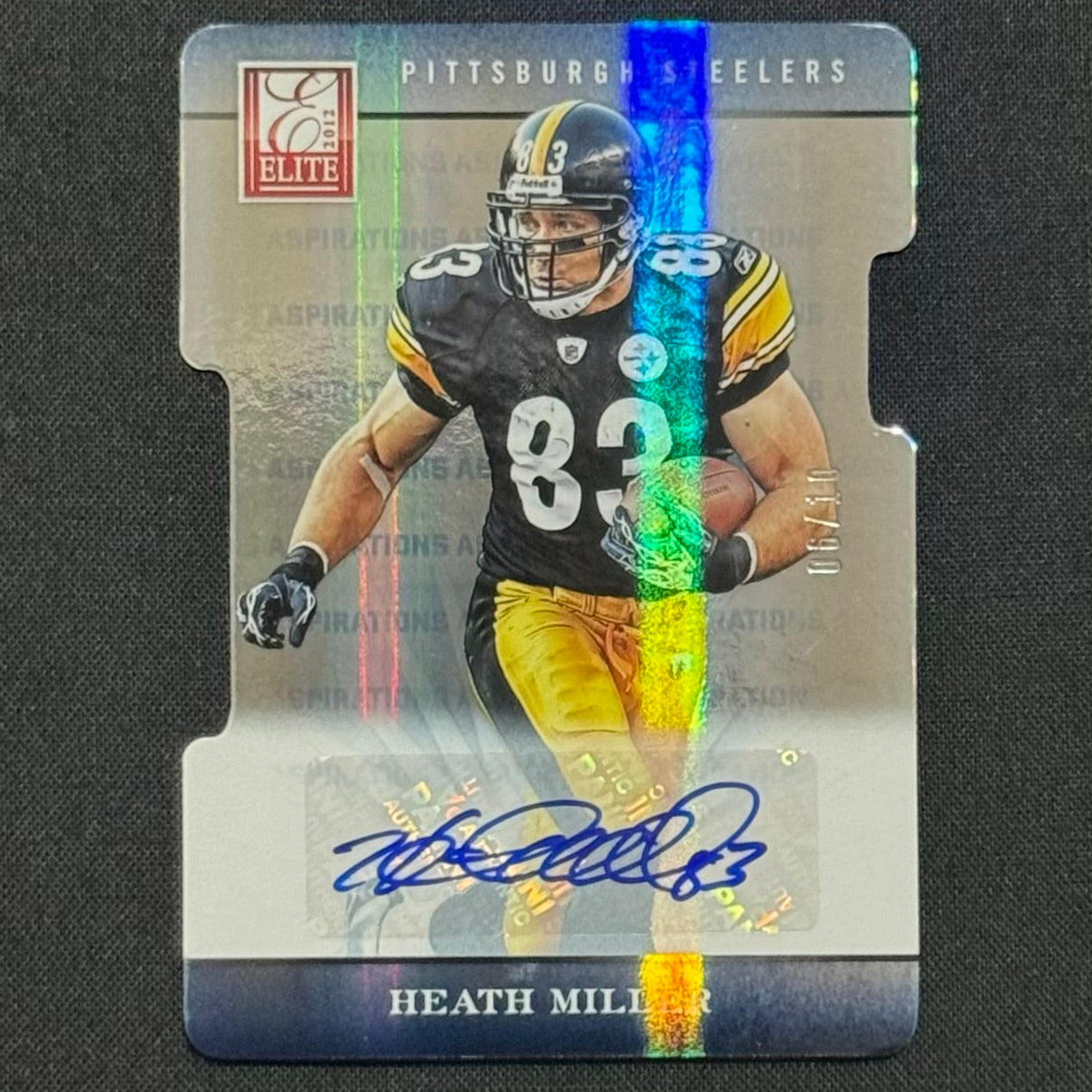 Heath Miller 2012 Panini Elite Status Die Cut #80 Auto #/10