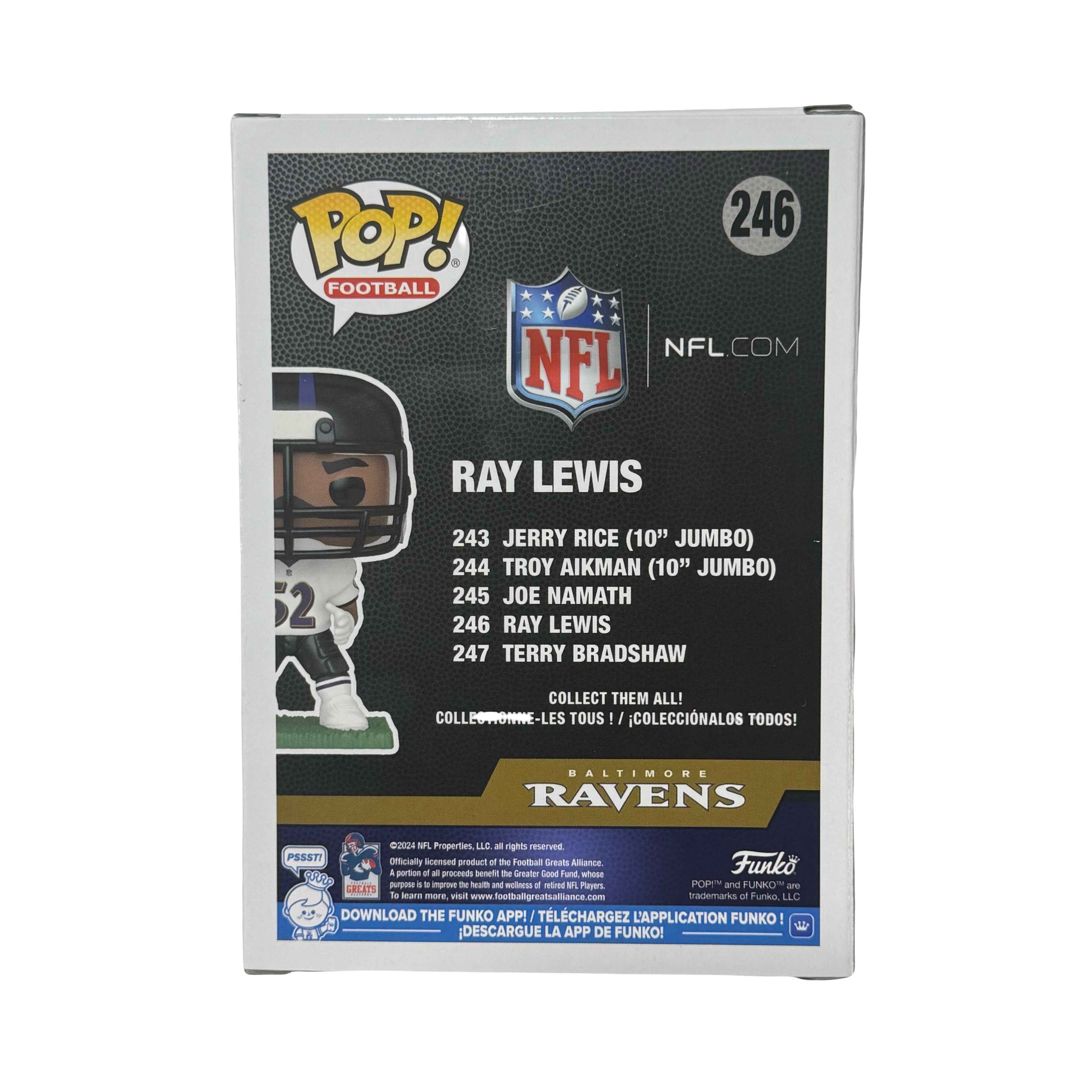 Ray Lewis Signed Baltimore Ravens Funko Pop