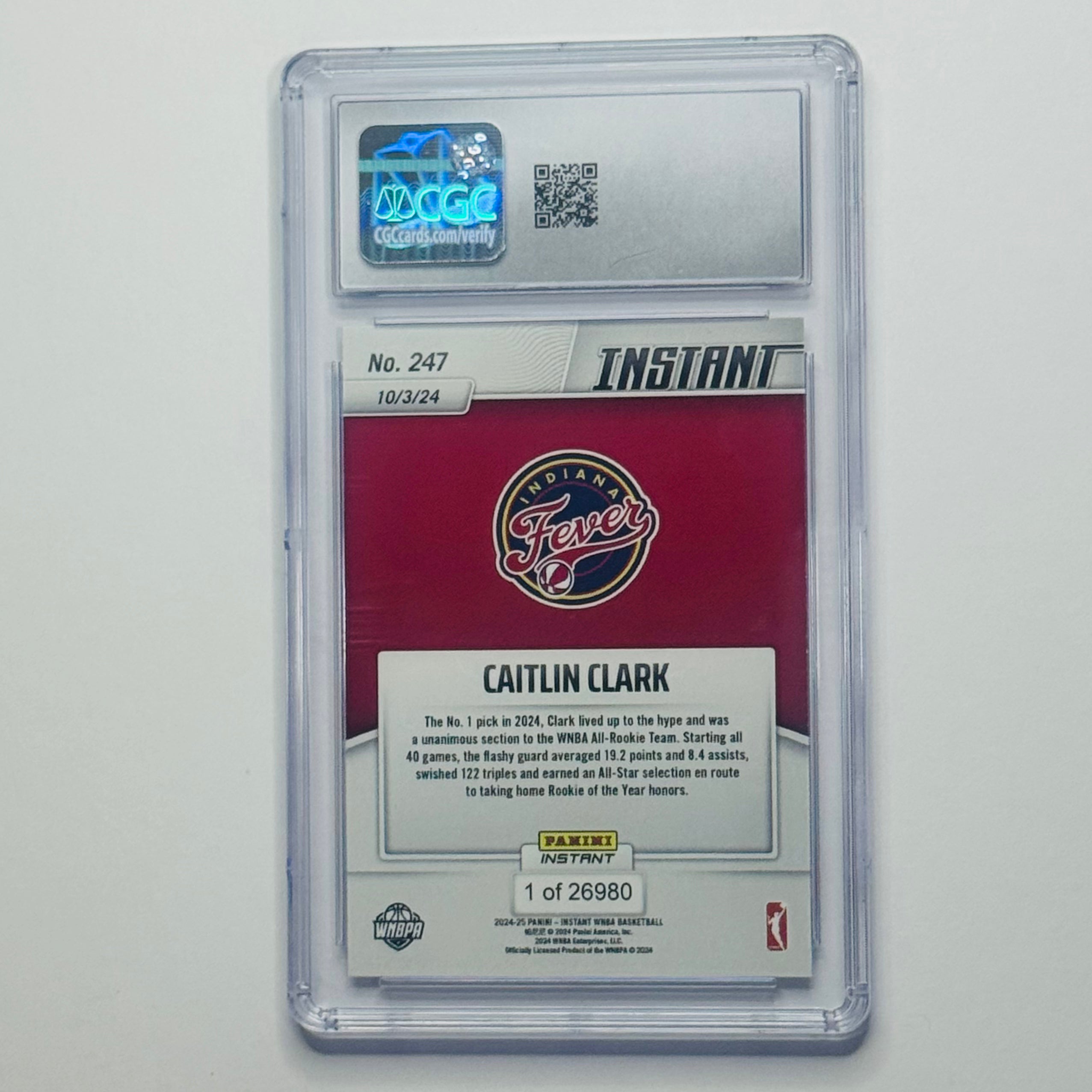 2024-25 Caitlin Clark- Panini Instant #247 (CGC 10)