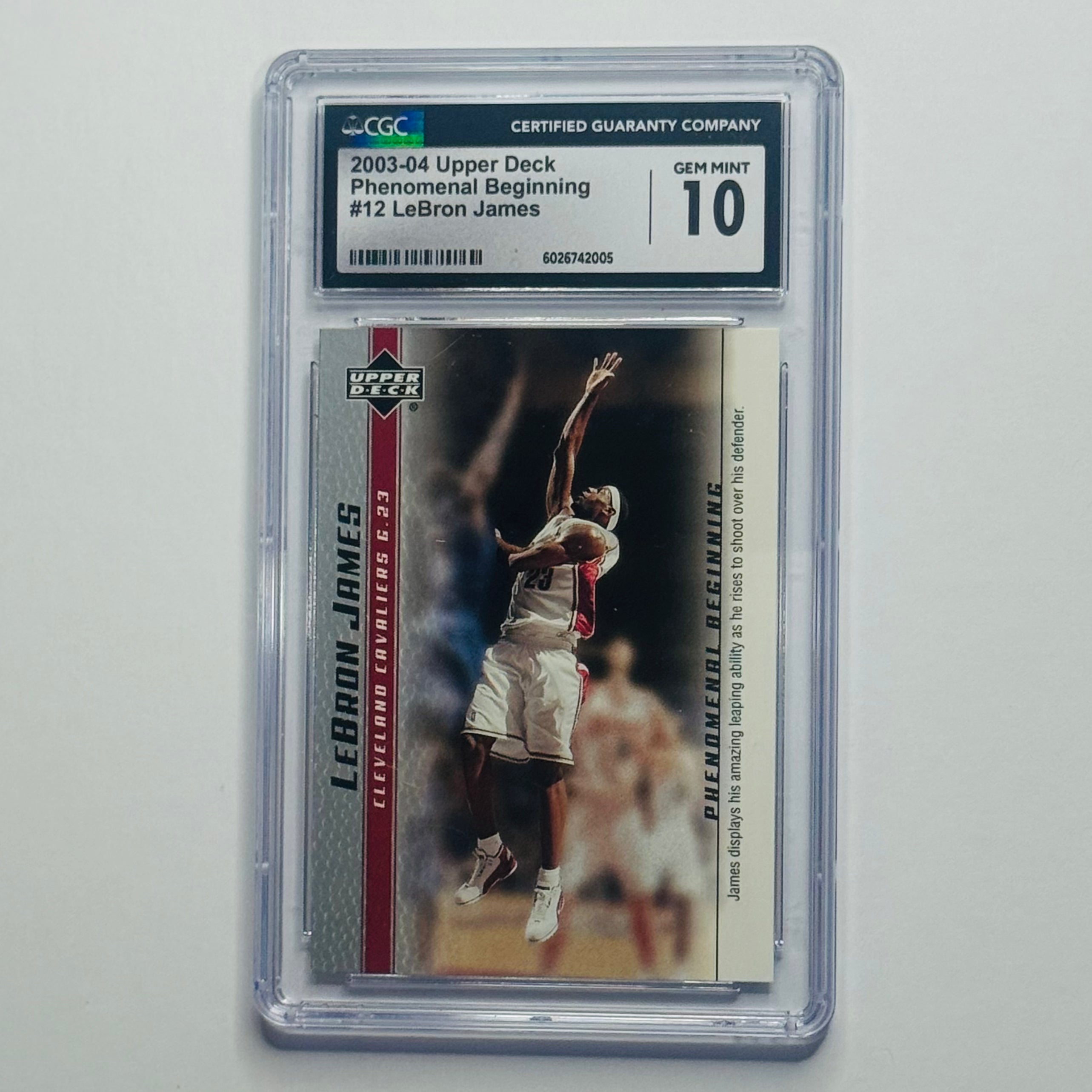 2003-04 LeBron James- Upper Deck Phenomenal Beginning #12 (CGC 10)