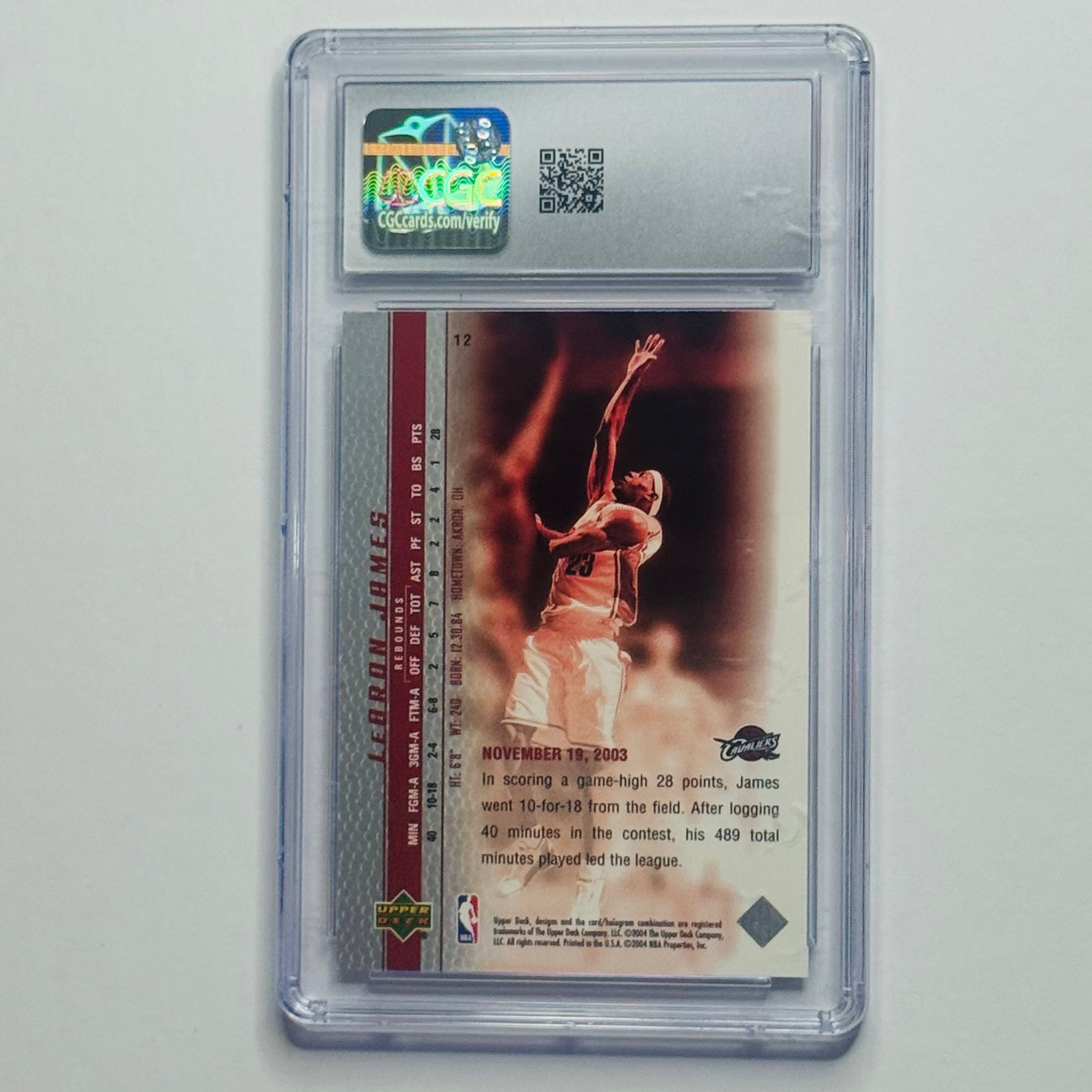 2003-04 LeBron James- Upper Deck Phenomenal Beginning #12 (CGC 10)