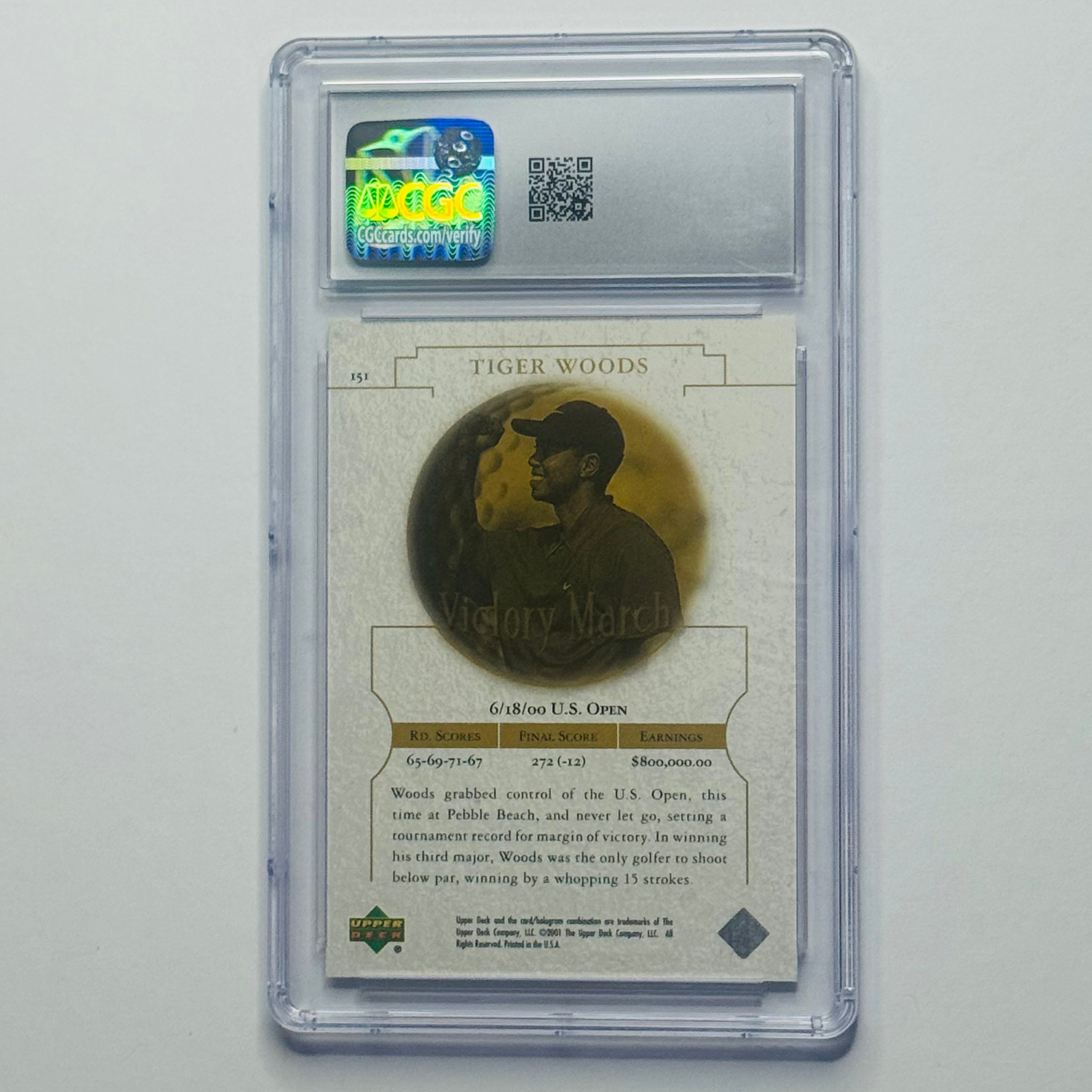 2001 Tiger Woods- Upper Deck #151 (CGC 10)