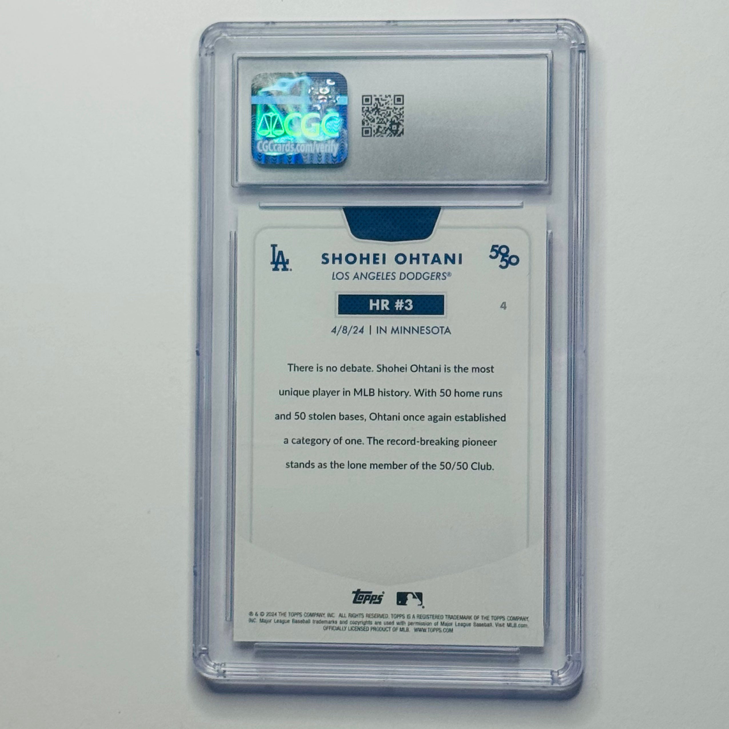 2024 Shohei Ohtani- Topps 50/50 #4 (CGC 10)