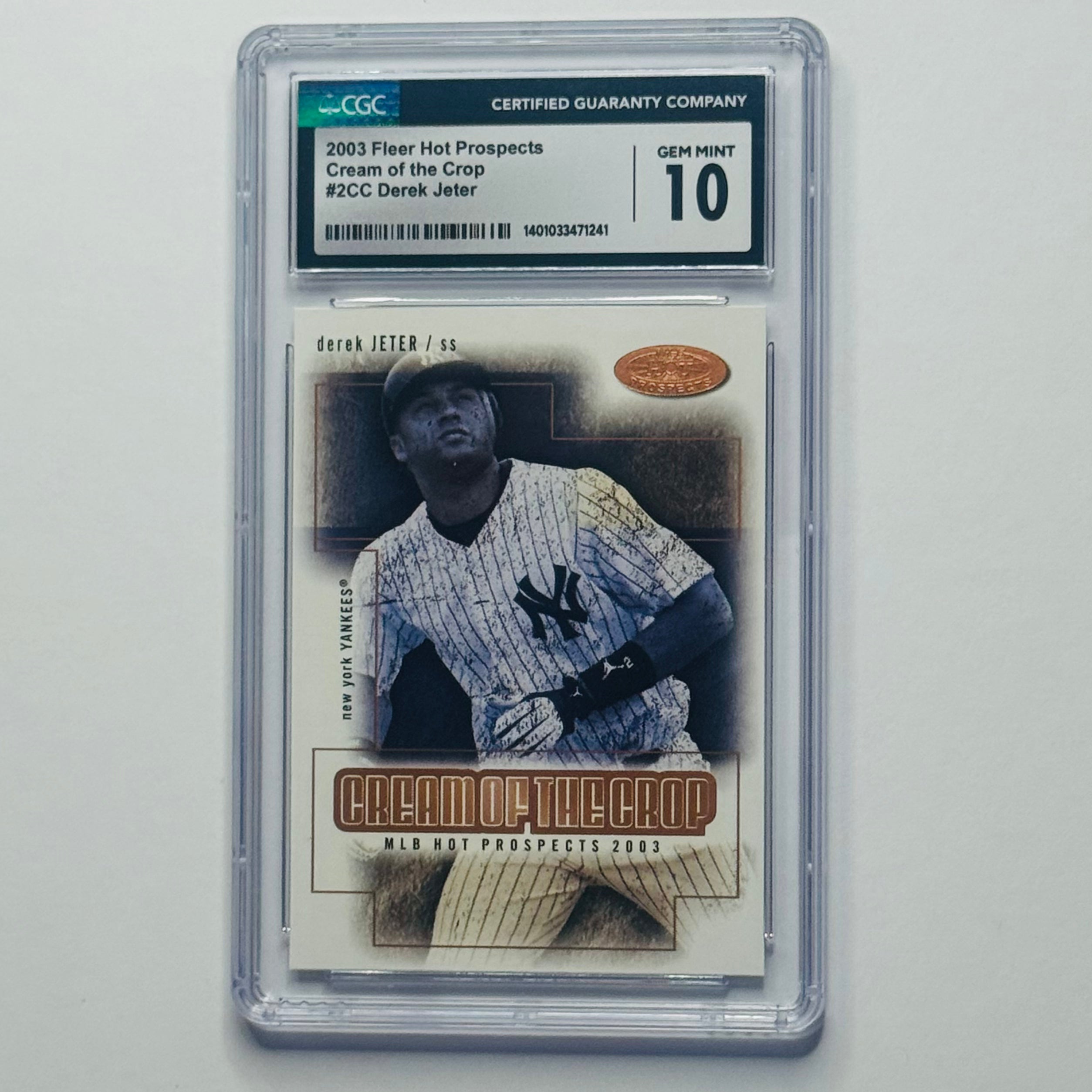 2003 Derek Jeter- Fleer Hot Prospects Cream of the Crop #2CC