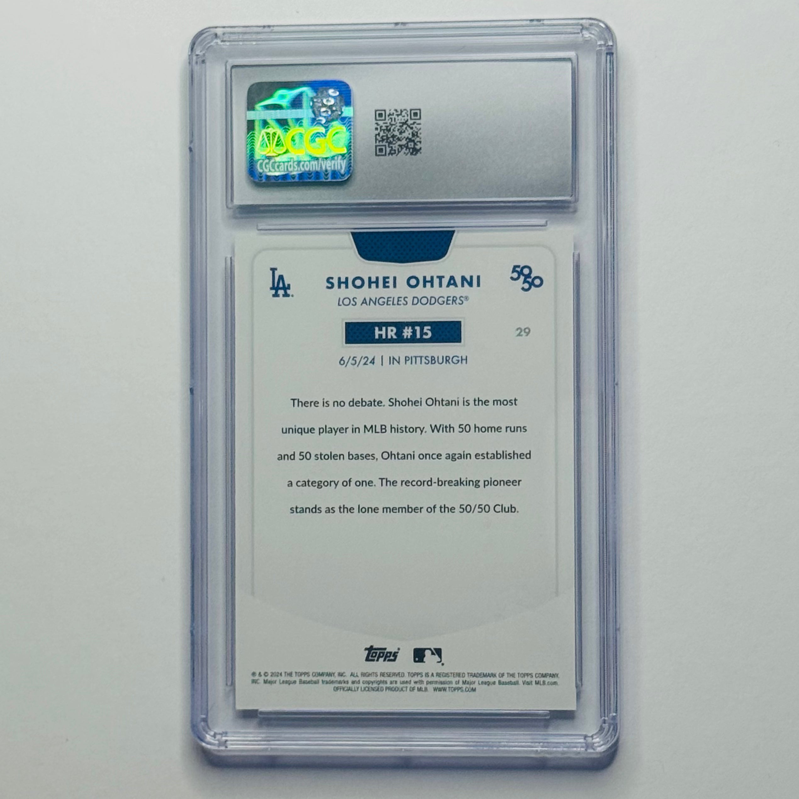 2024 Shohei Ohtani- Topps 50/50 #29 (CGC 10)