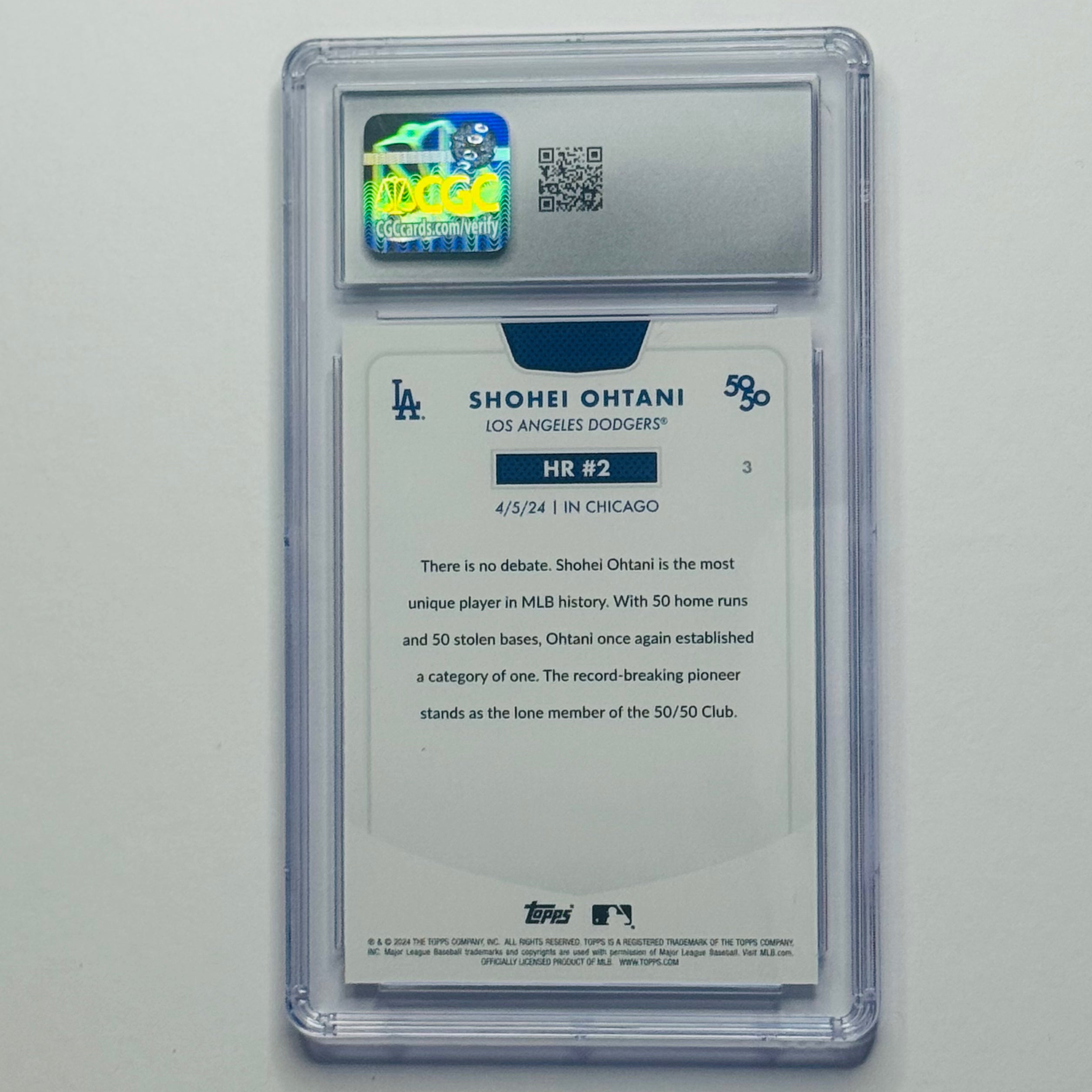 2024 Shohei Ohtani- Topps 50/50 #3 (CGC 10)