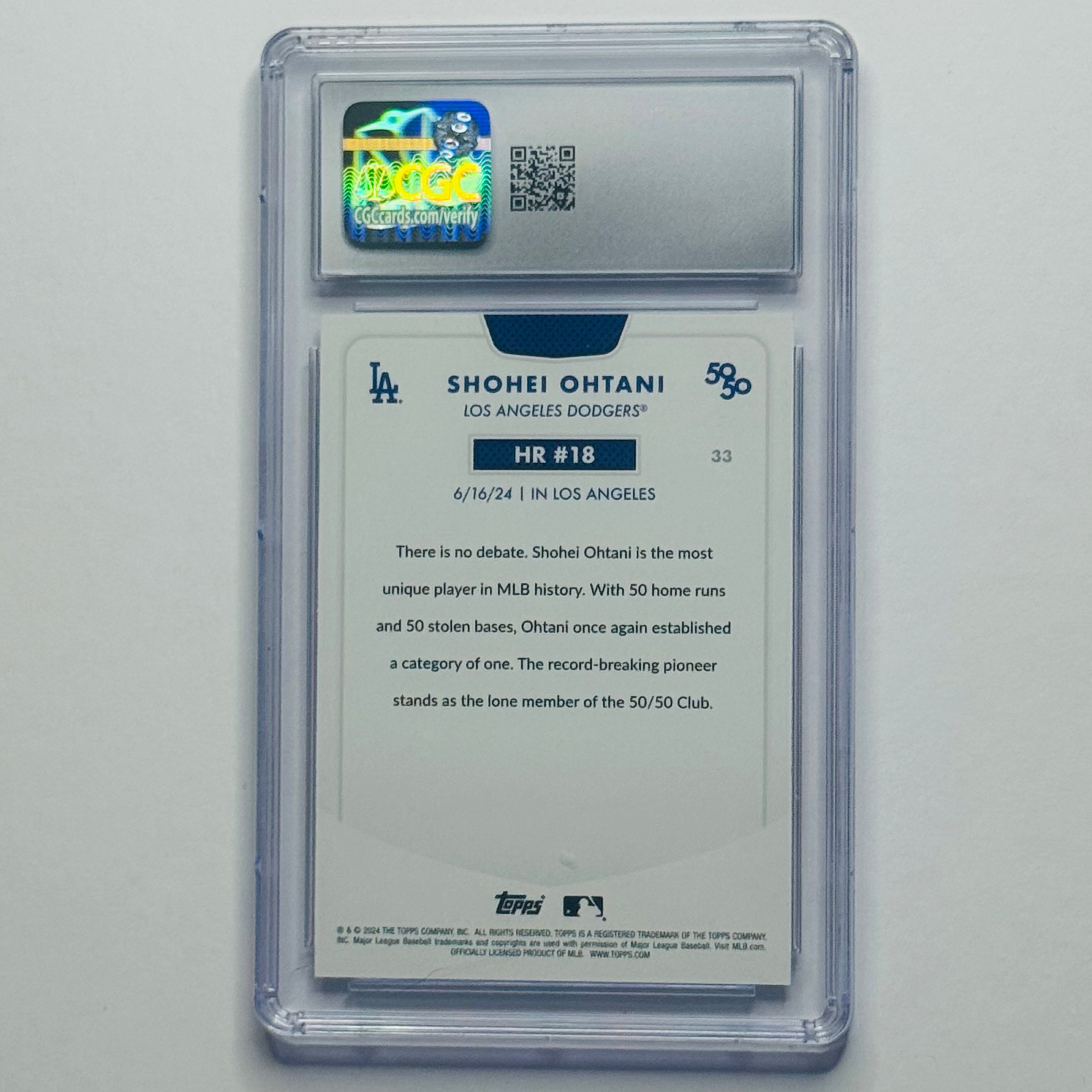 2024 Shohei ohtani- Topps 50/50 #33 (CGC 10)