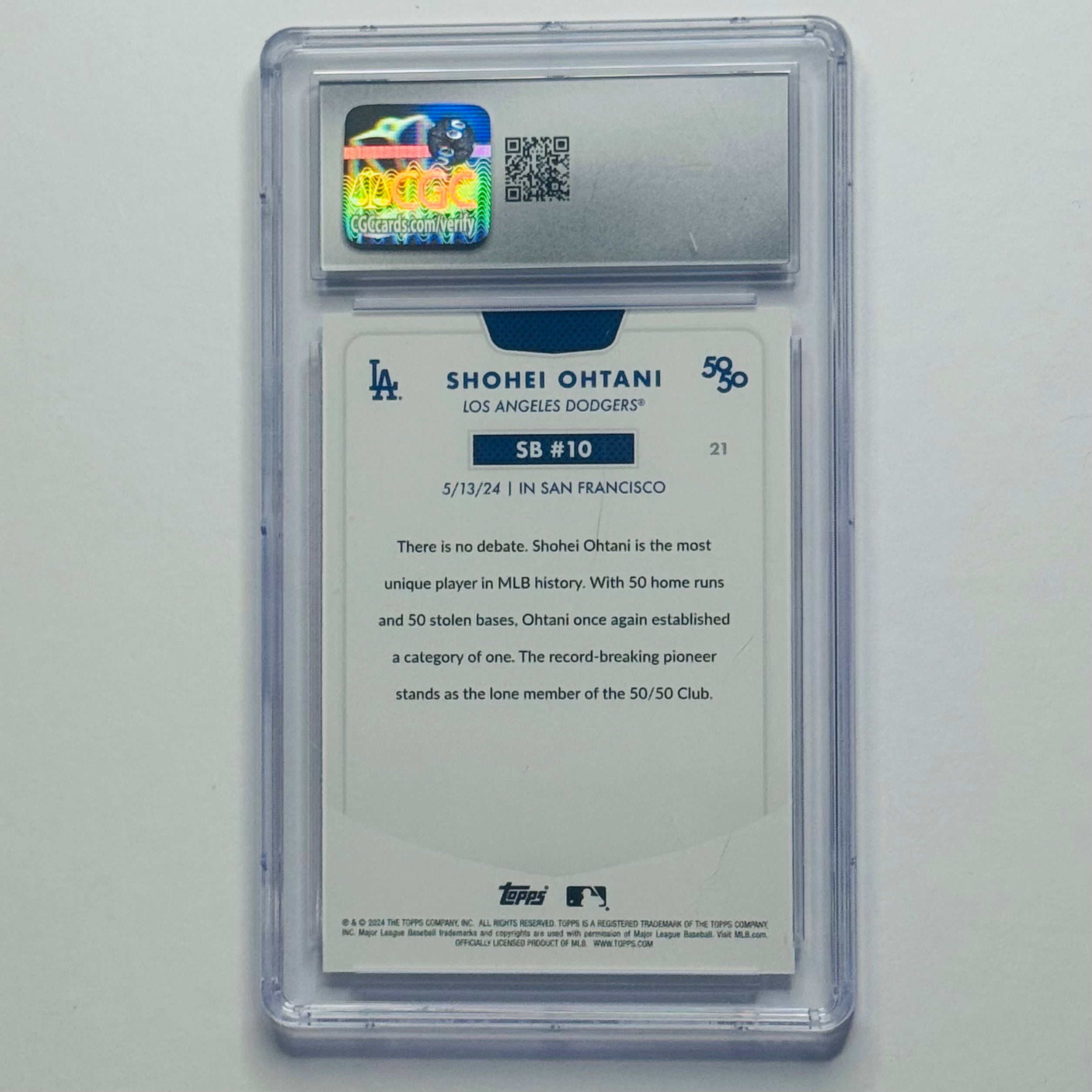2024 Shohei Ohtani- Topps 50/50 #21 (CGC 10)
