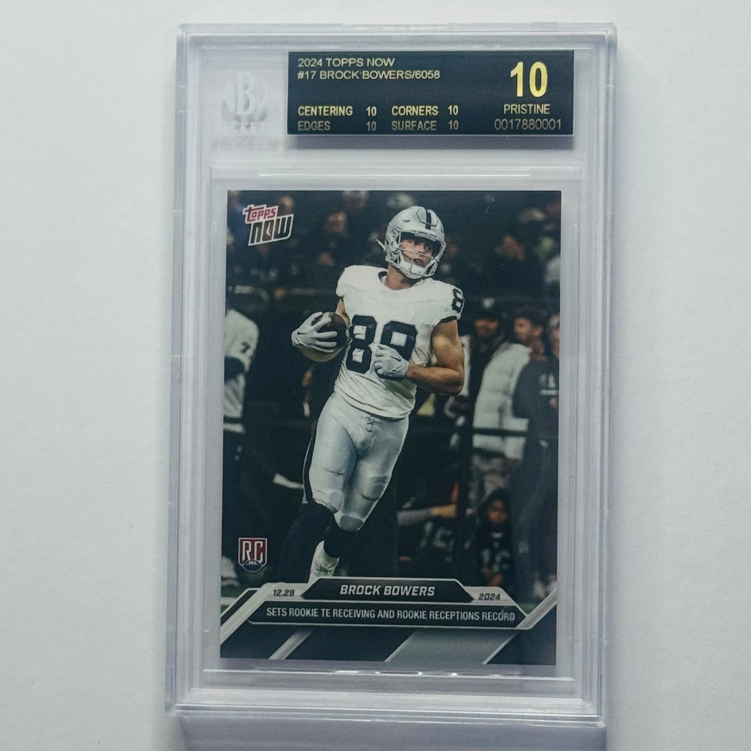 2024 Brock Bowers- Topps RC #17 (BGS Black Label 10)