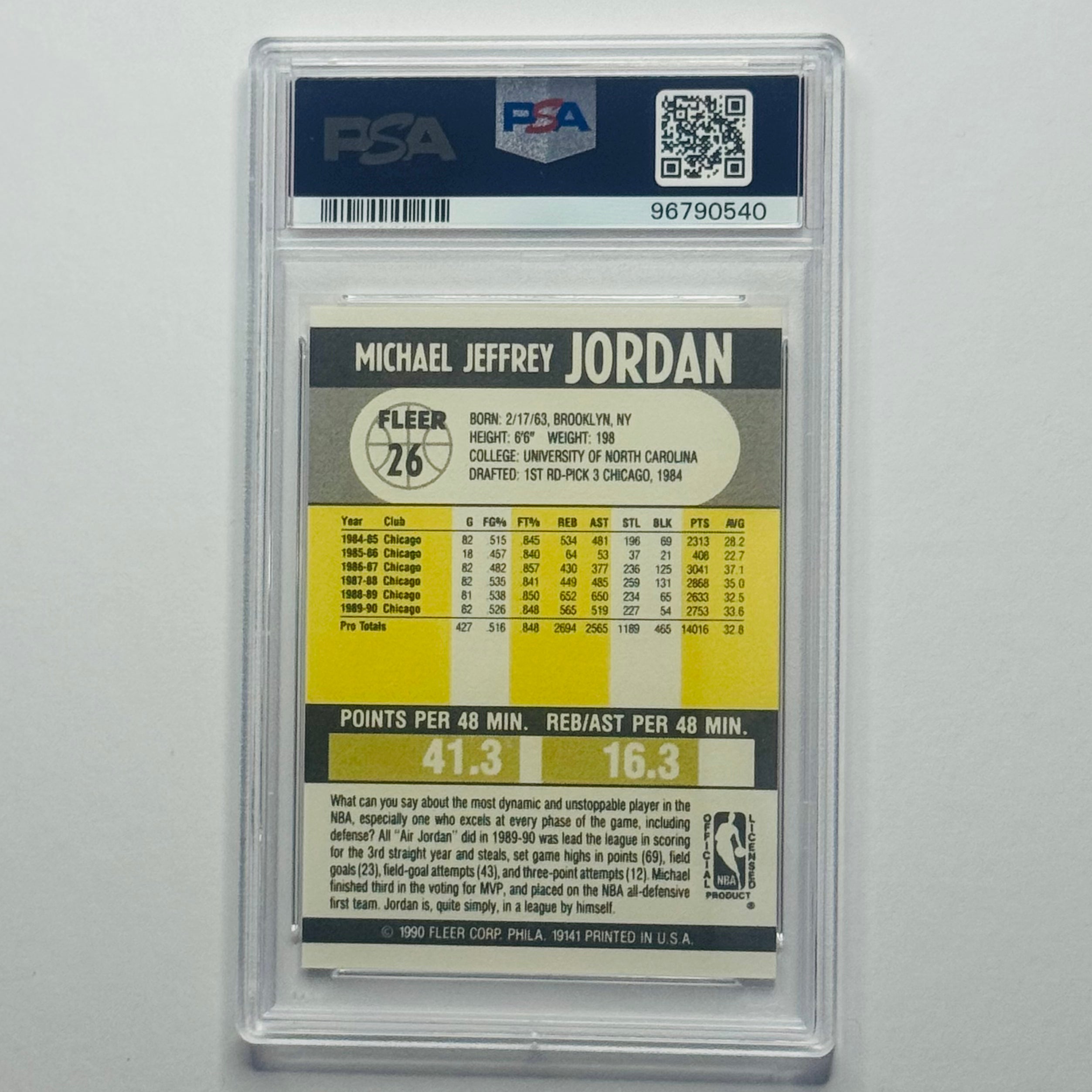 1990 Michael Jordan- Fleer #26 (PSA 10)
