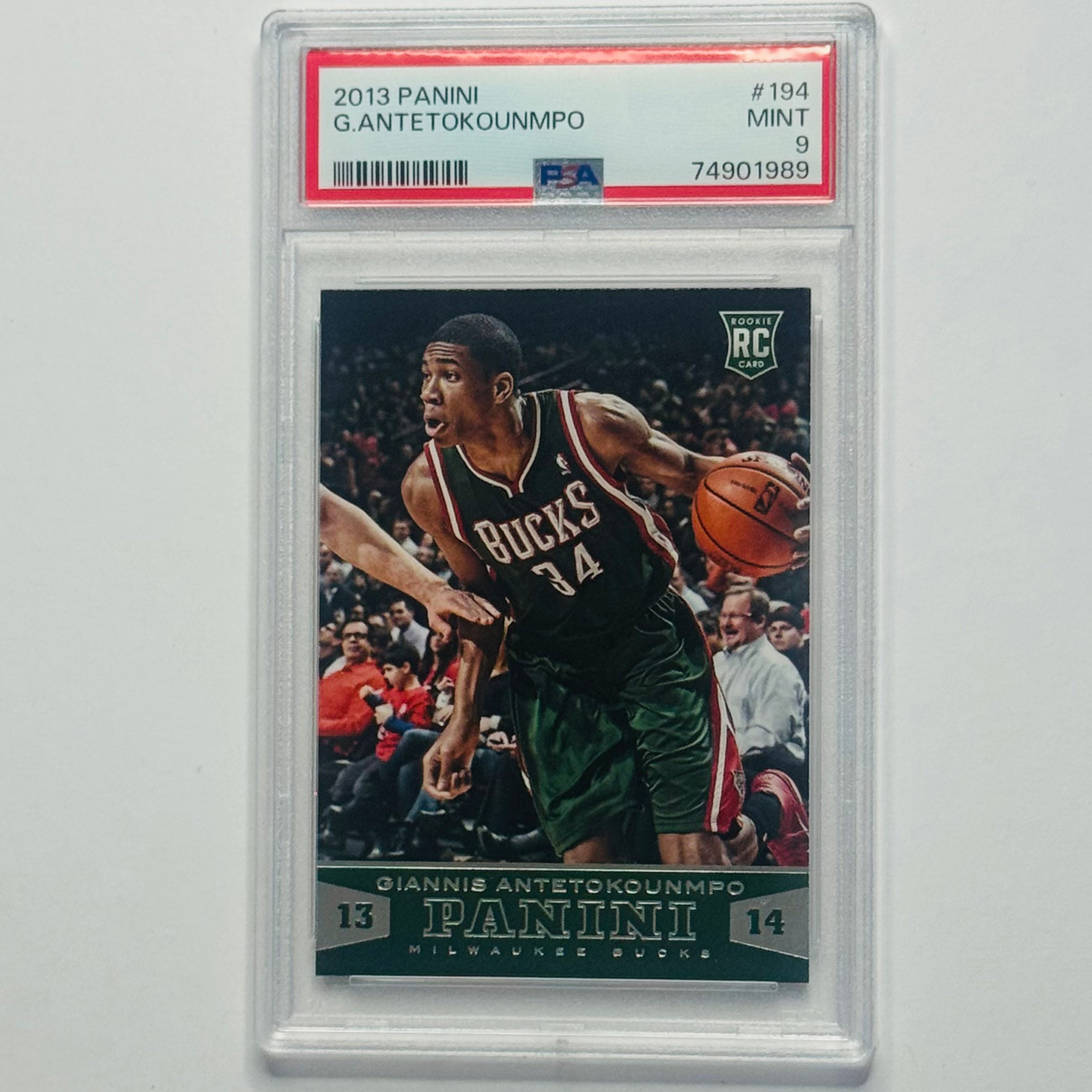 2013 Giannis Antetokounmpo- Panini RC #194 (PSA 9)