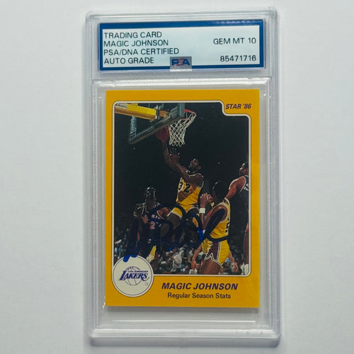 1986 Magic Johnson- Star Stats Auto #3 (Auto| PSA 10)