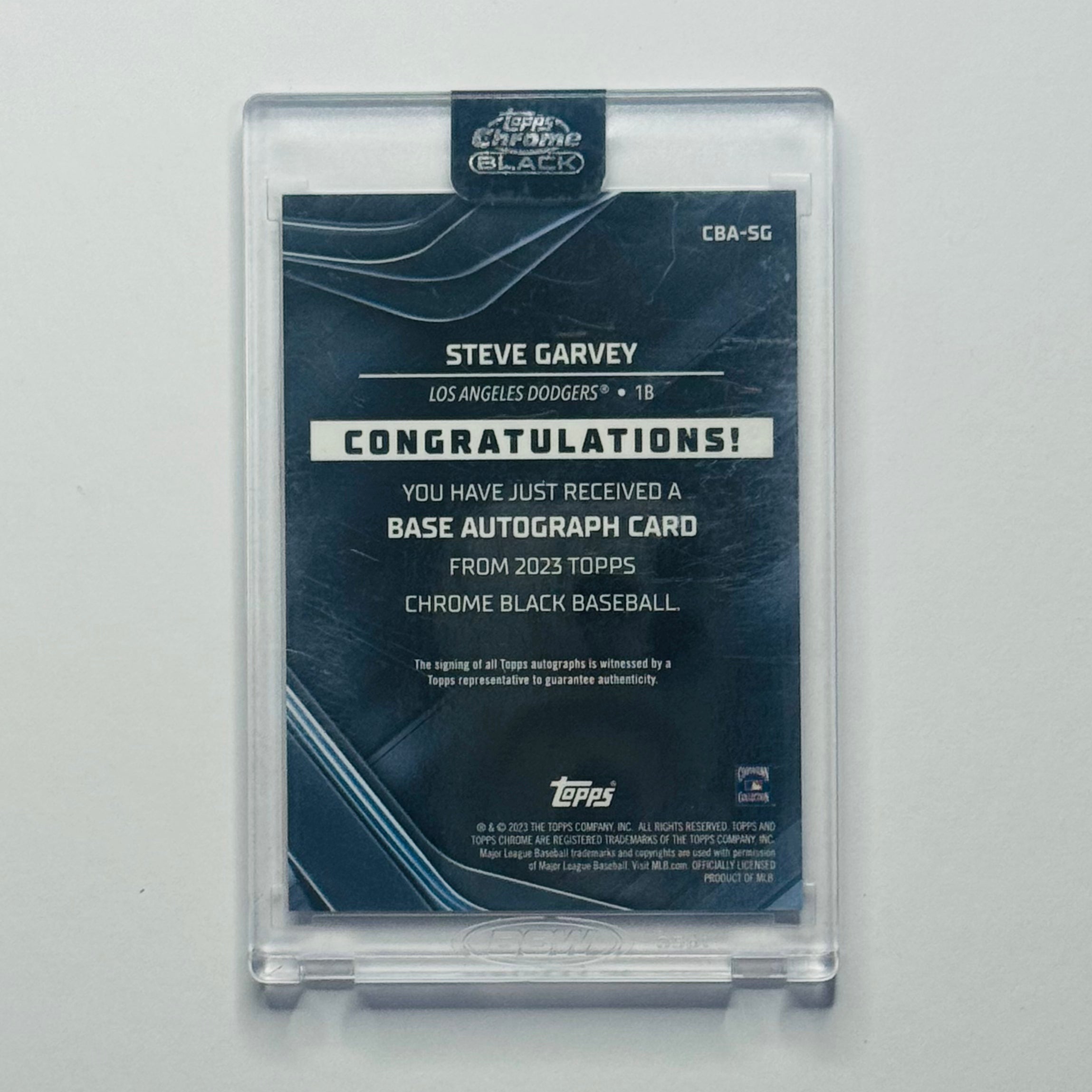 2023 Steve Garvey- Topps Chrome Black Auto #CBA-SG
