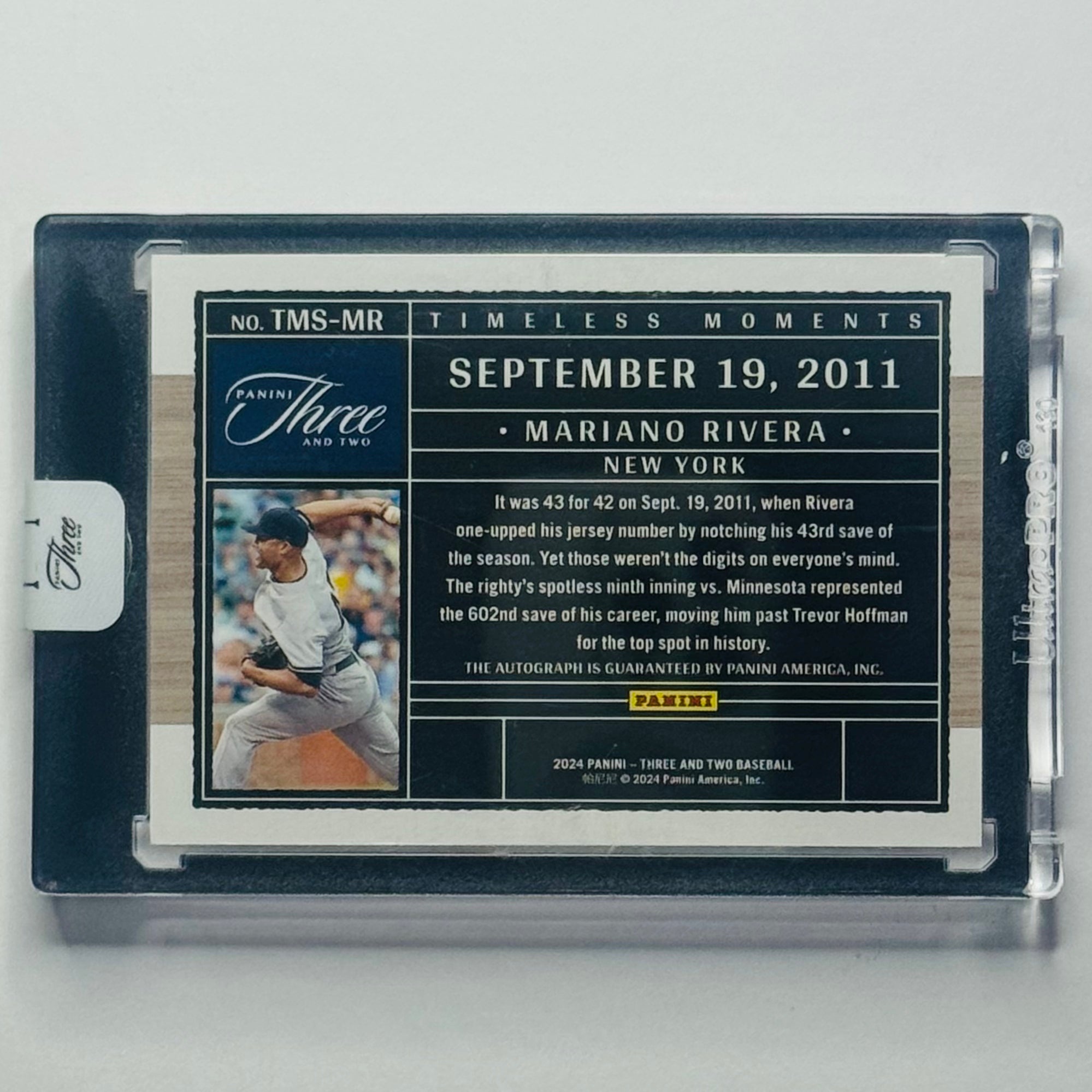 2024 Mariano Rivera- Panini Three & Two Baseball Auto #24/32 #TMS-MR