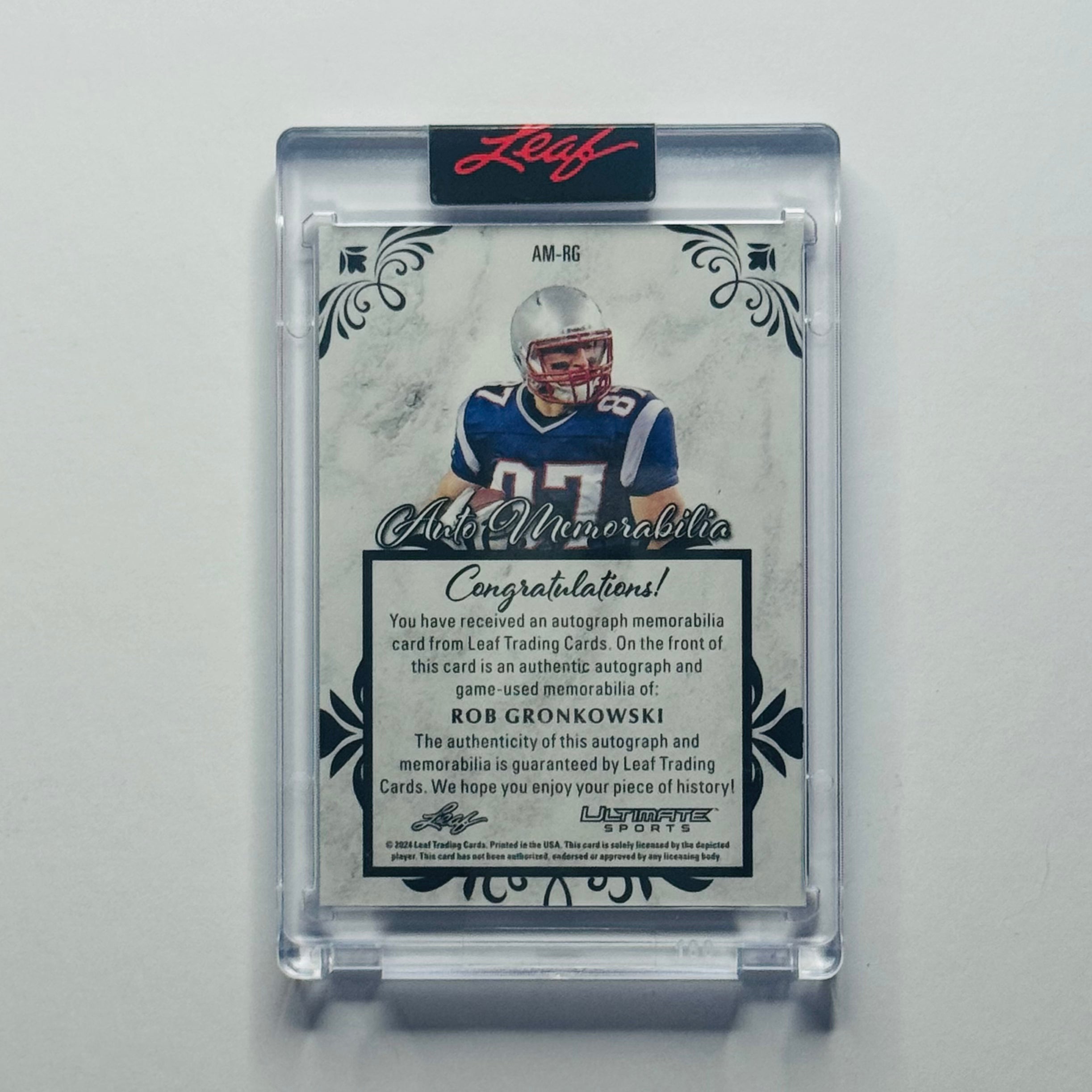 2024 Rob Gronkowski- Leaf Auto Memorabilia #8/8 #AM-RG