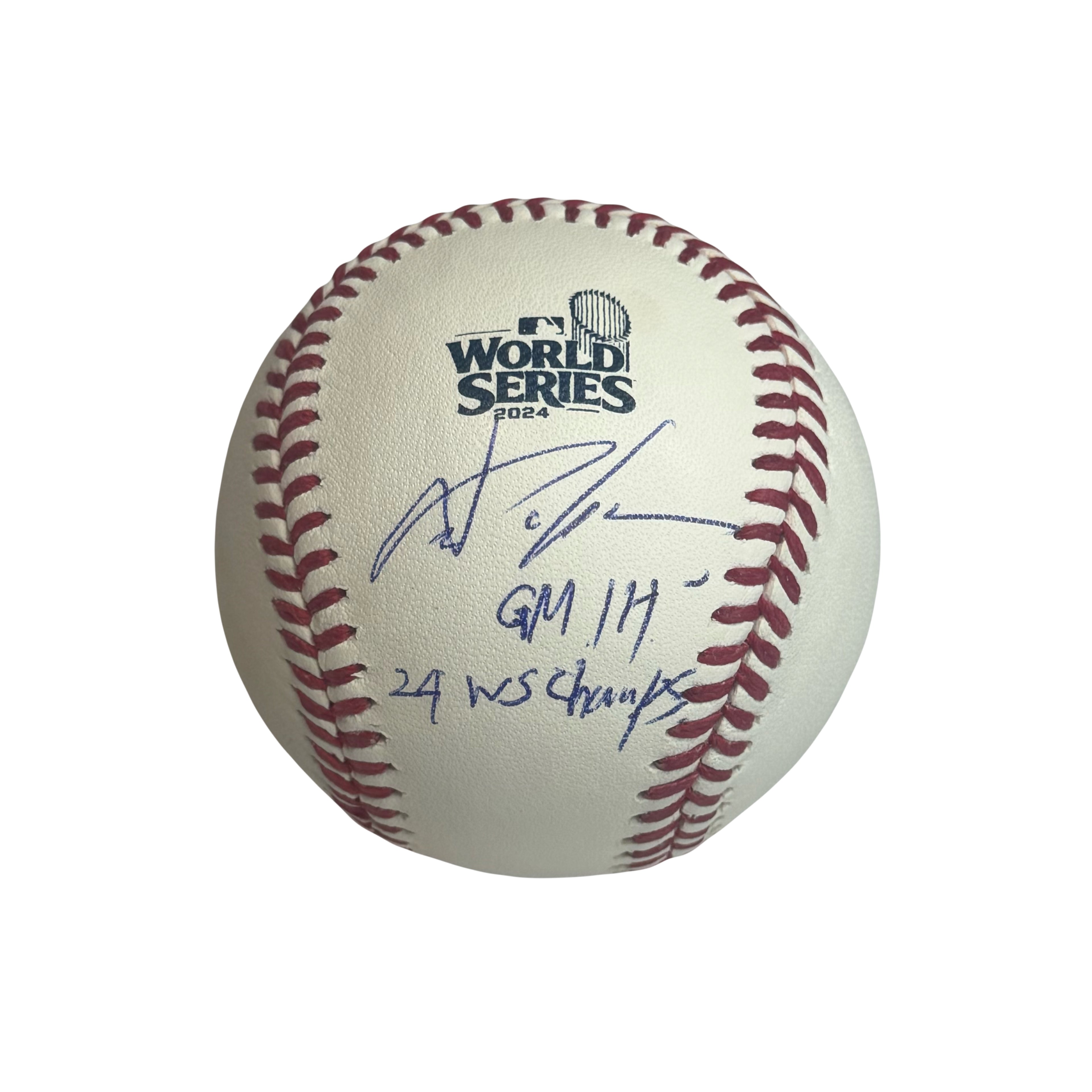 Yoshinobu Yamamoto Signed Baseball 2024 WS Logo