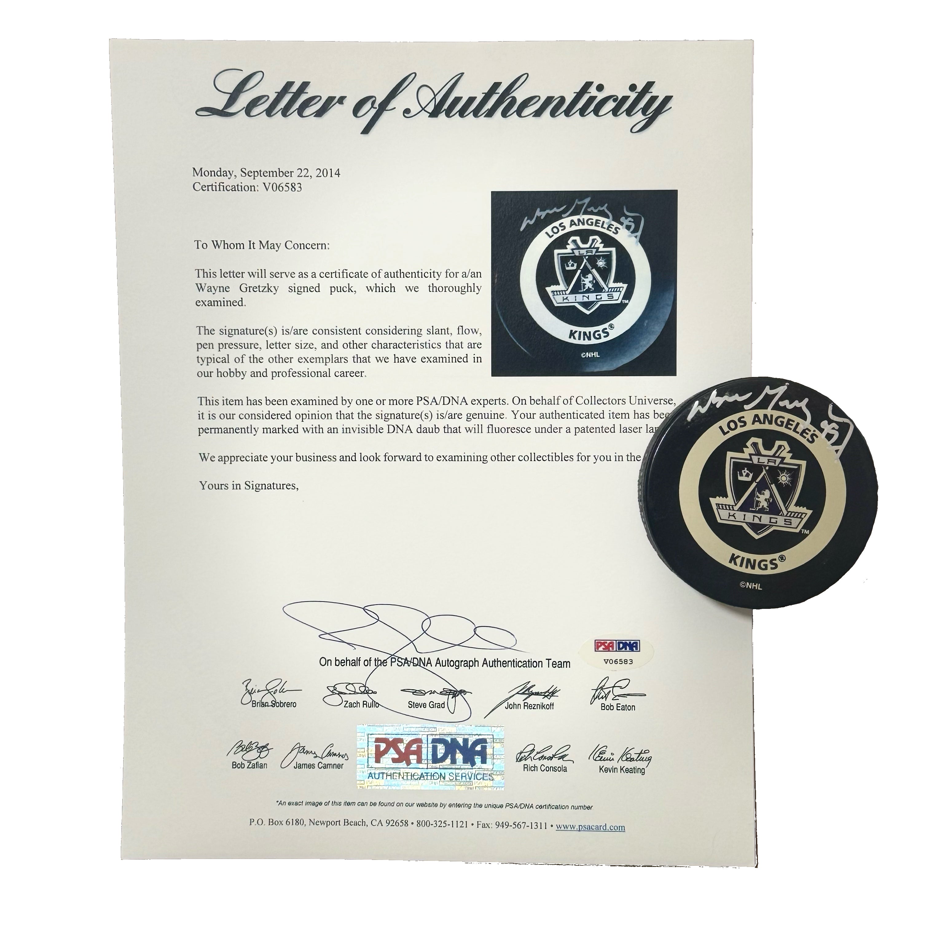 Wayne Gretzky Signed Hockey Puck