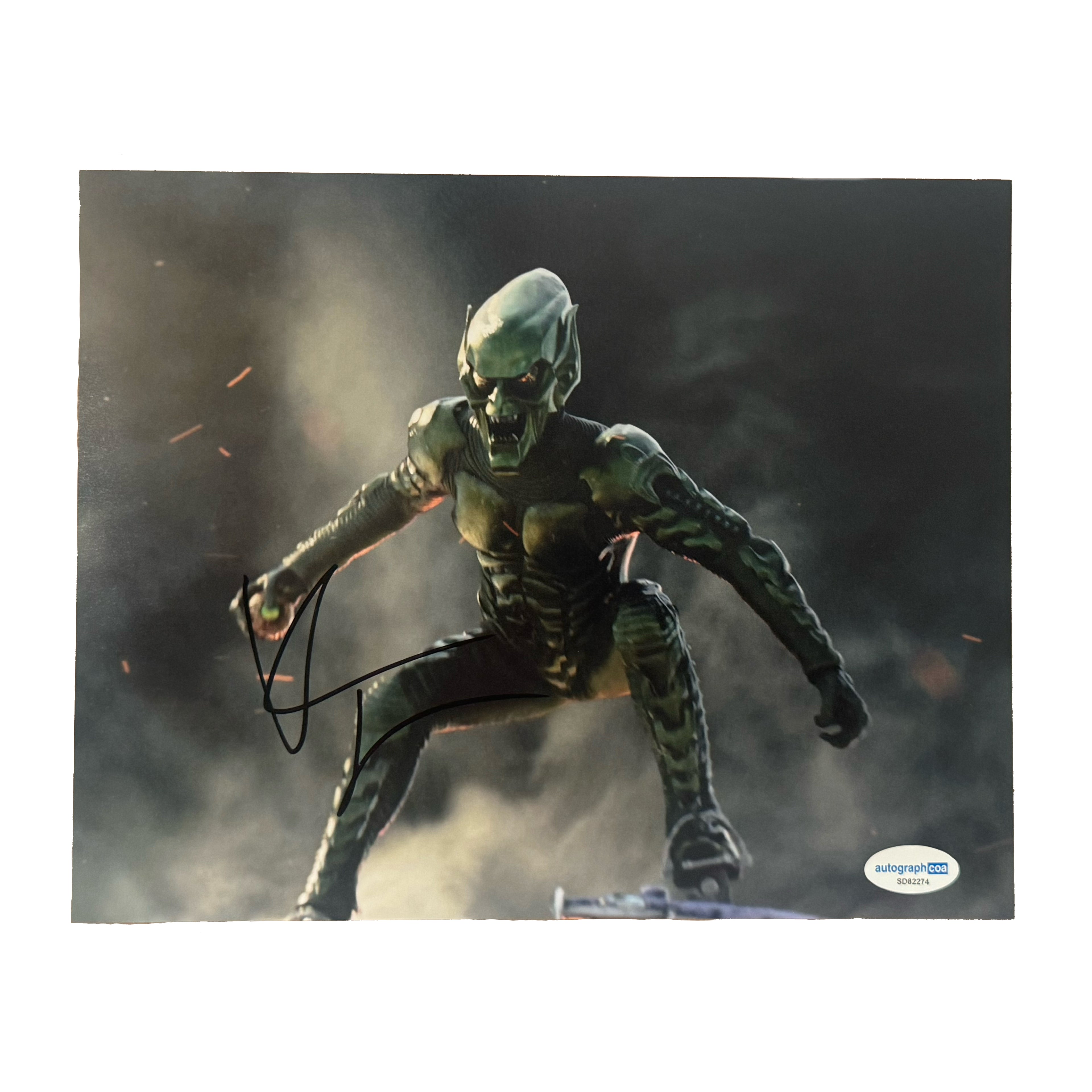 William Dafoe Signed Green Goblin Photo