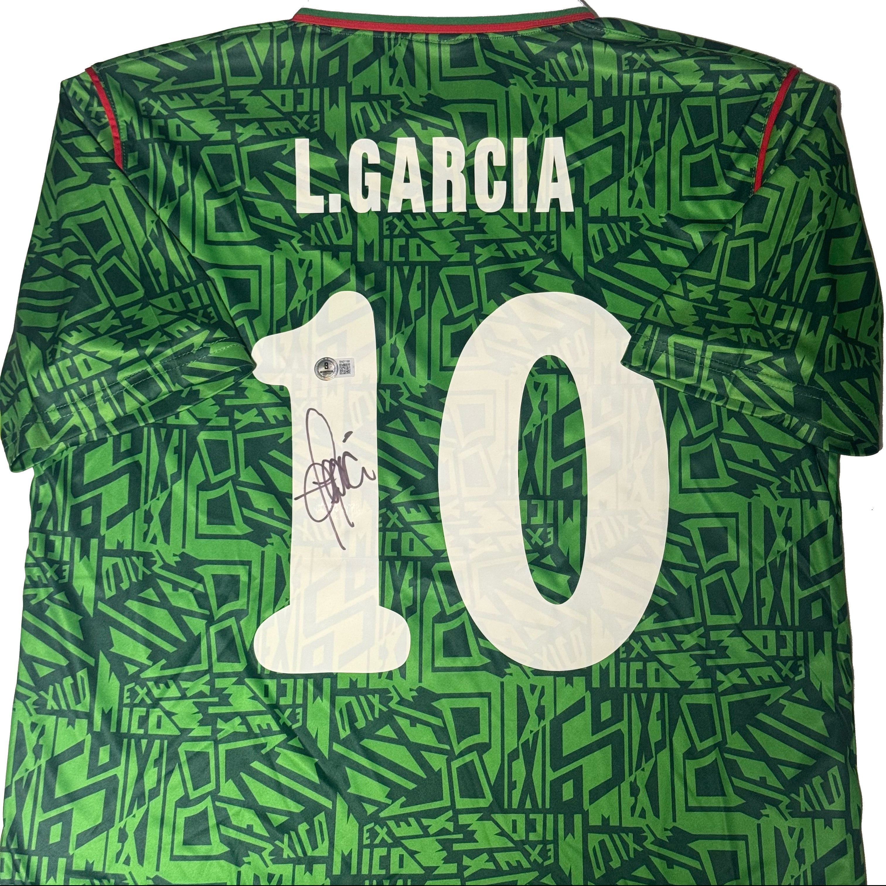 Luis Garcia Signed Mexico Umbro Authentic Jersey